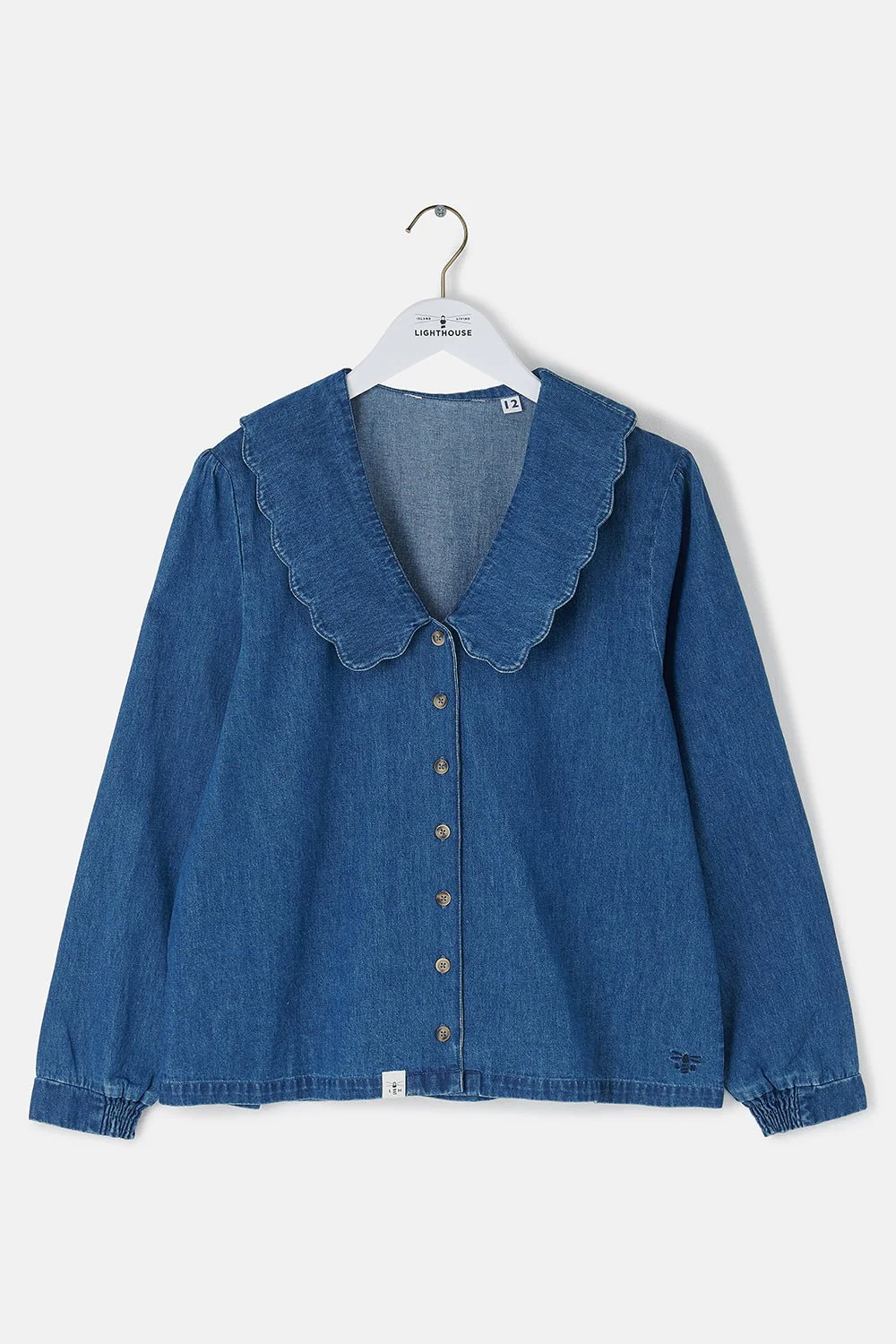 Ada Blouse - Washed Denim - Image 10