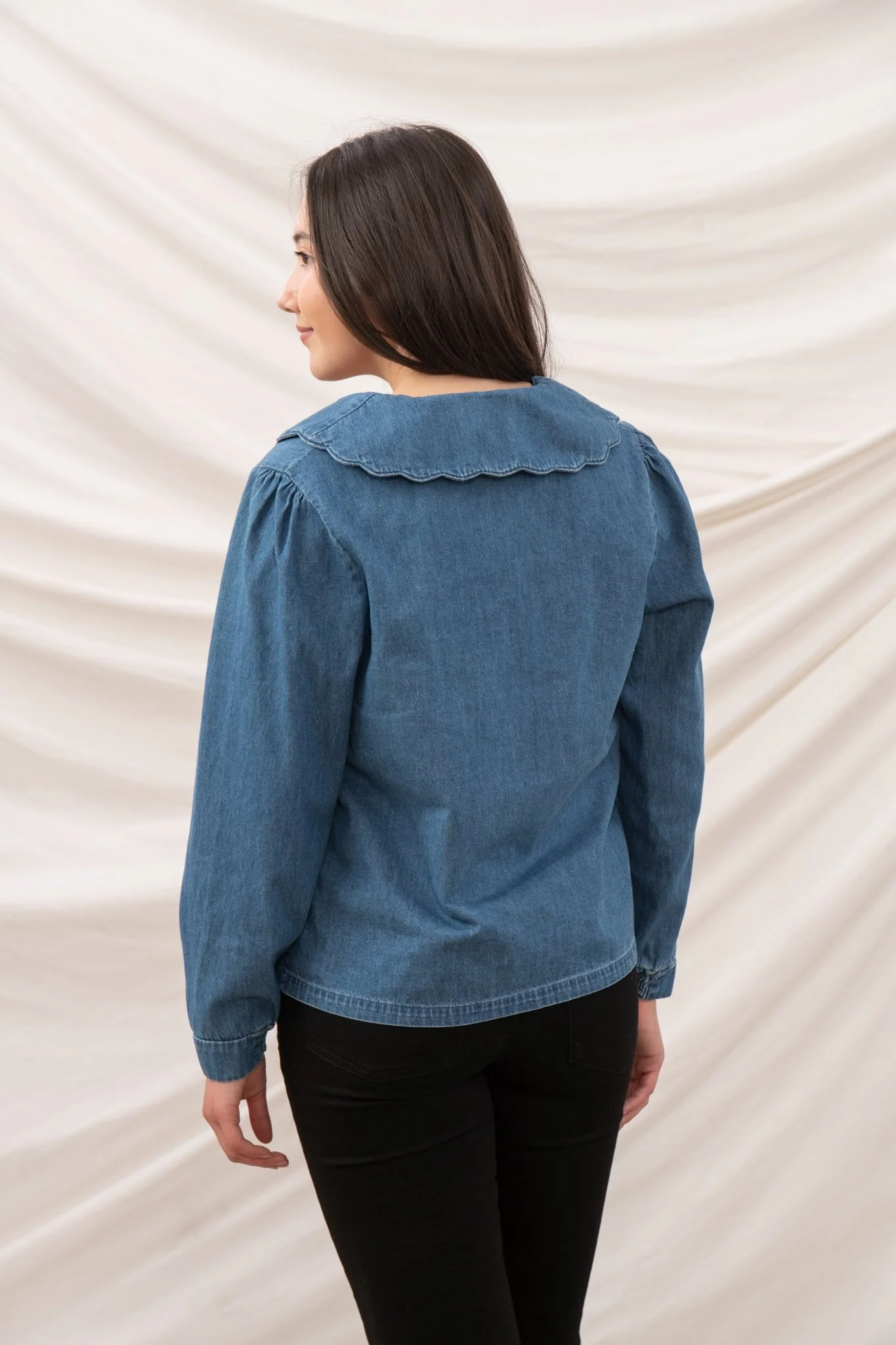 Ada Blouse - Washed Denim - Image 6