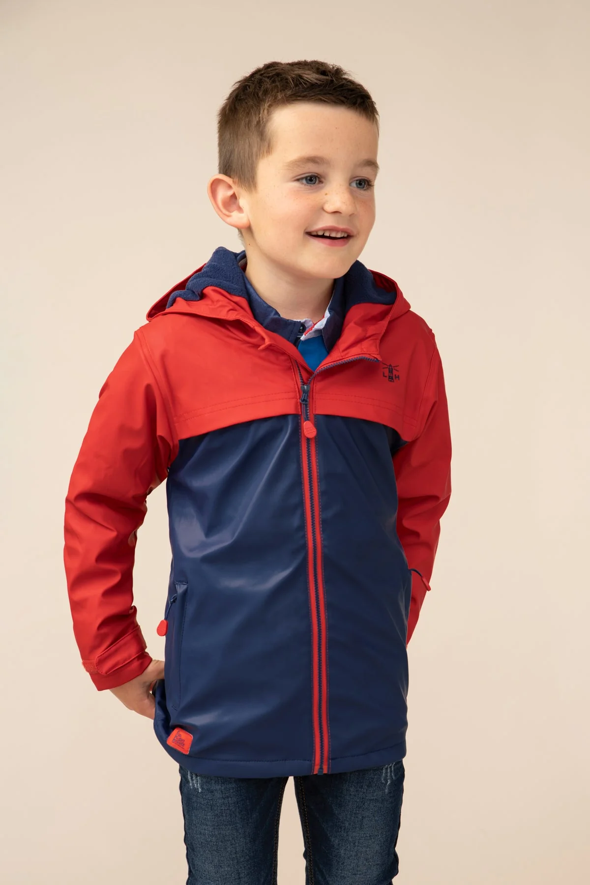 Adam Coat - Red Navy Solid - Image 2