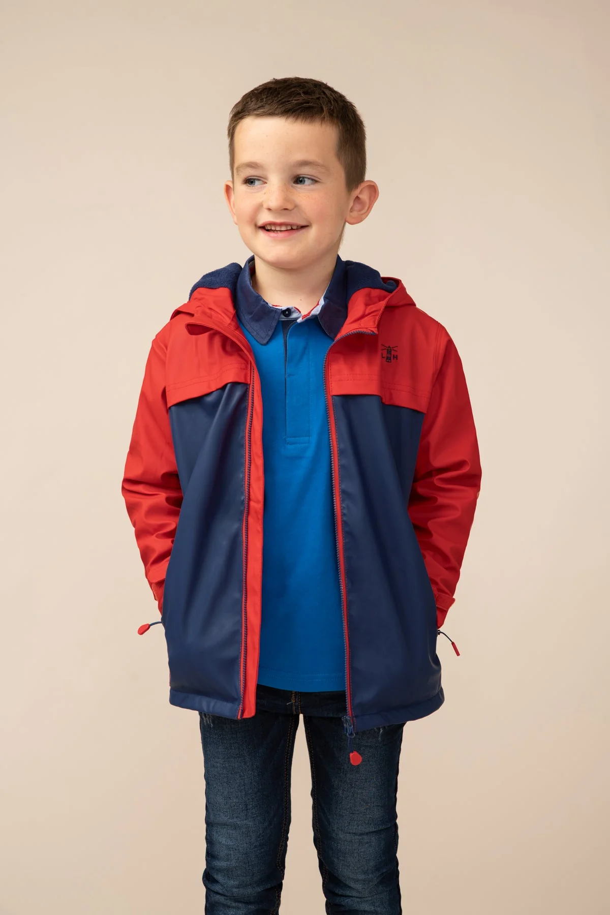 Adam Coat - Red Navy Solid - Image 3