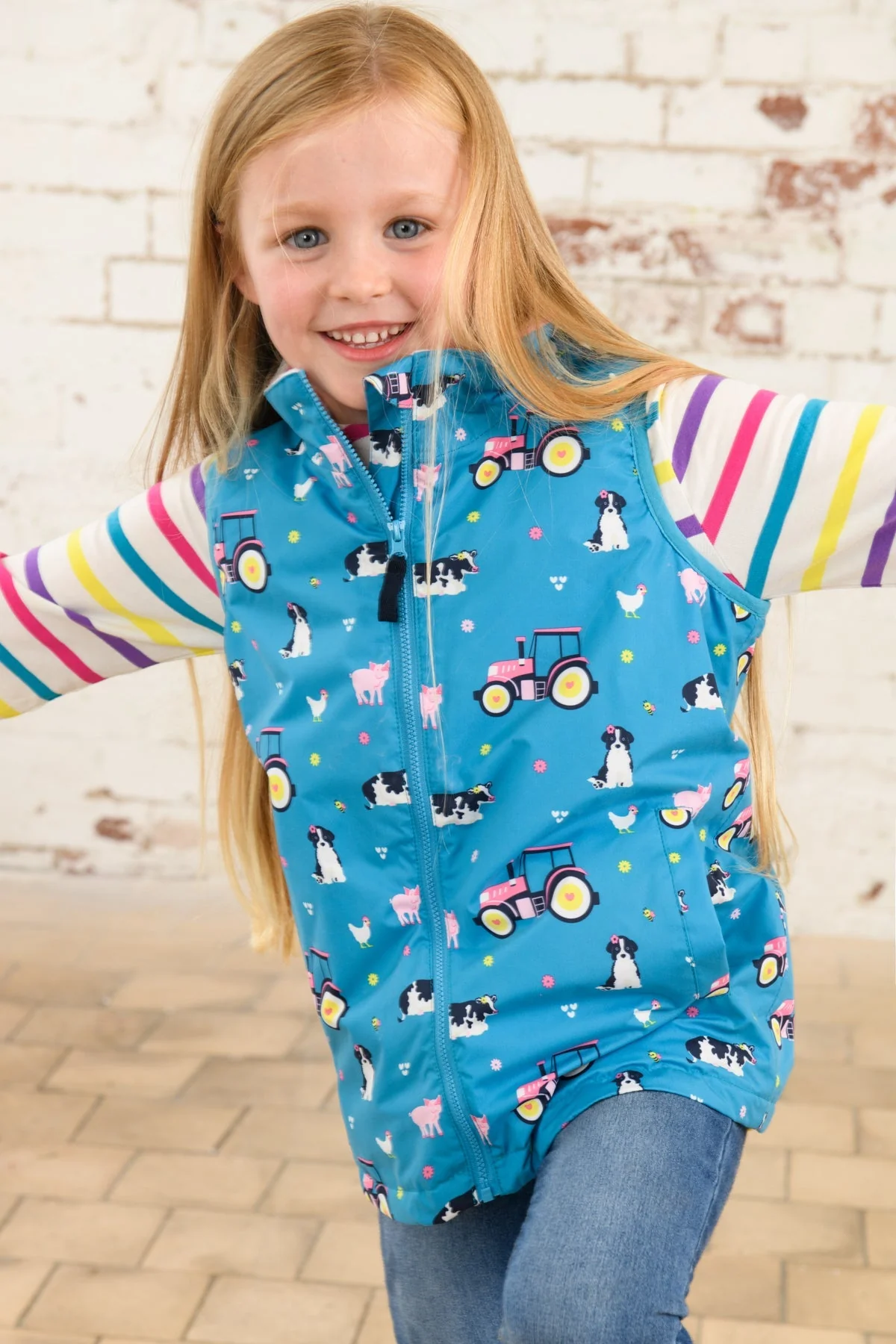 Alex Gilet - Teal Farm Print - Image 3