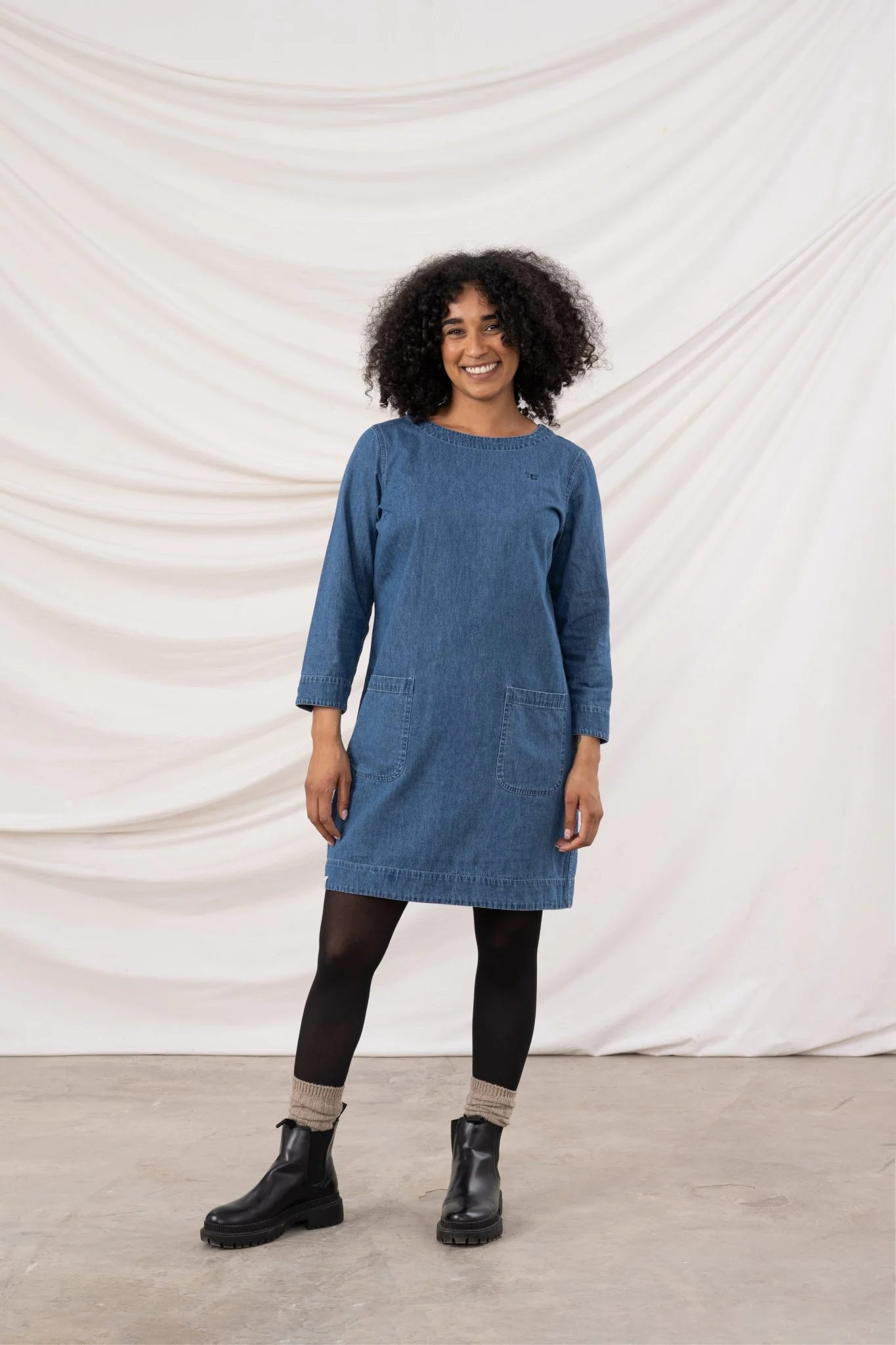 Anna Dress - Washed Denim - Image 10