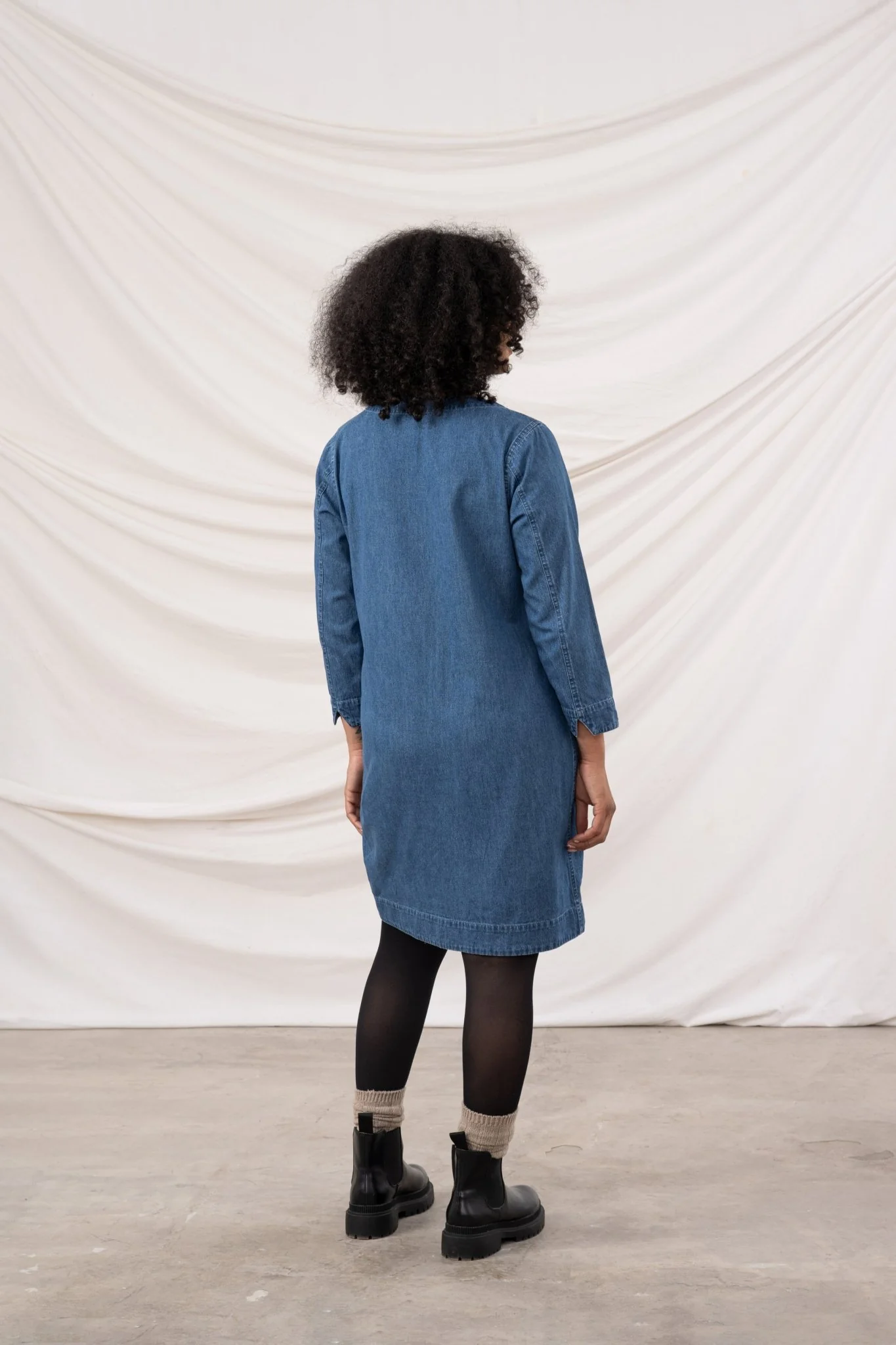 Anna Dress - Washed Denim - Image 11
