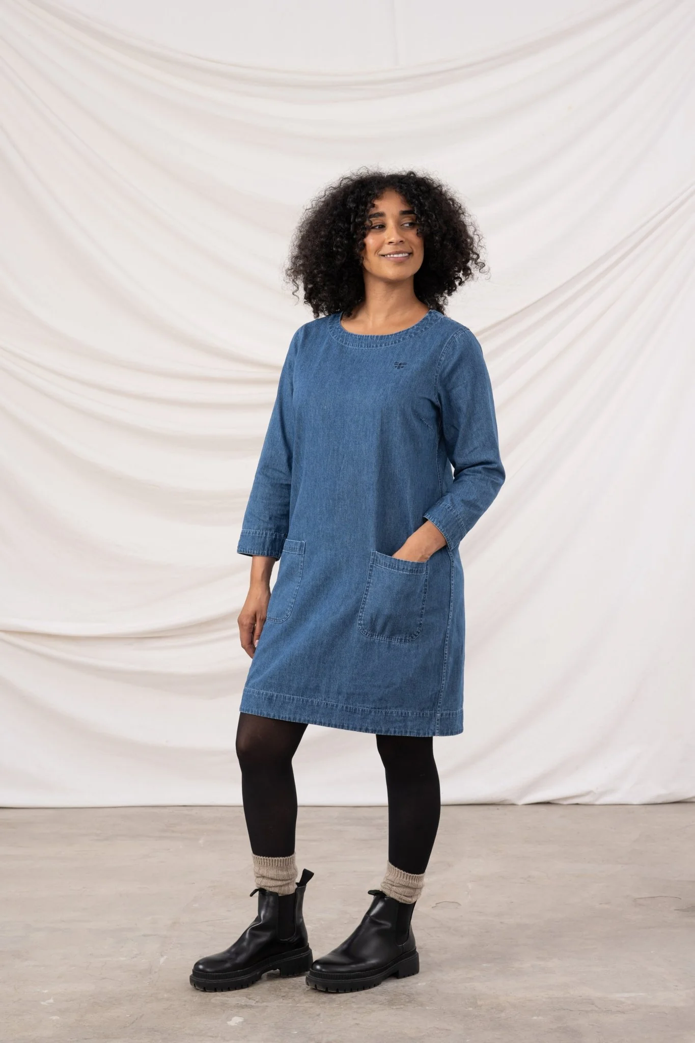Anna Dress - Washed Denim - Image 5