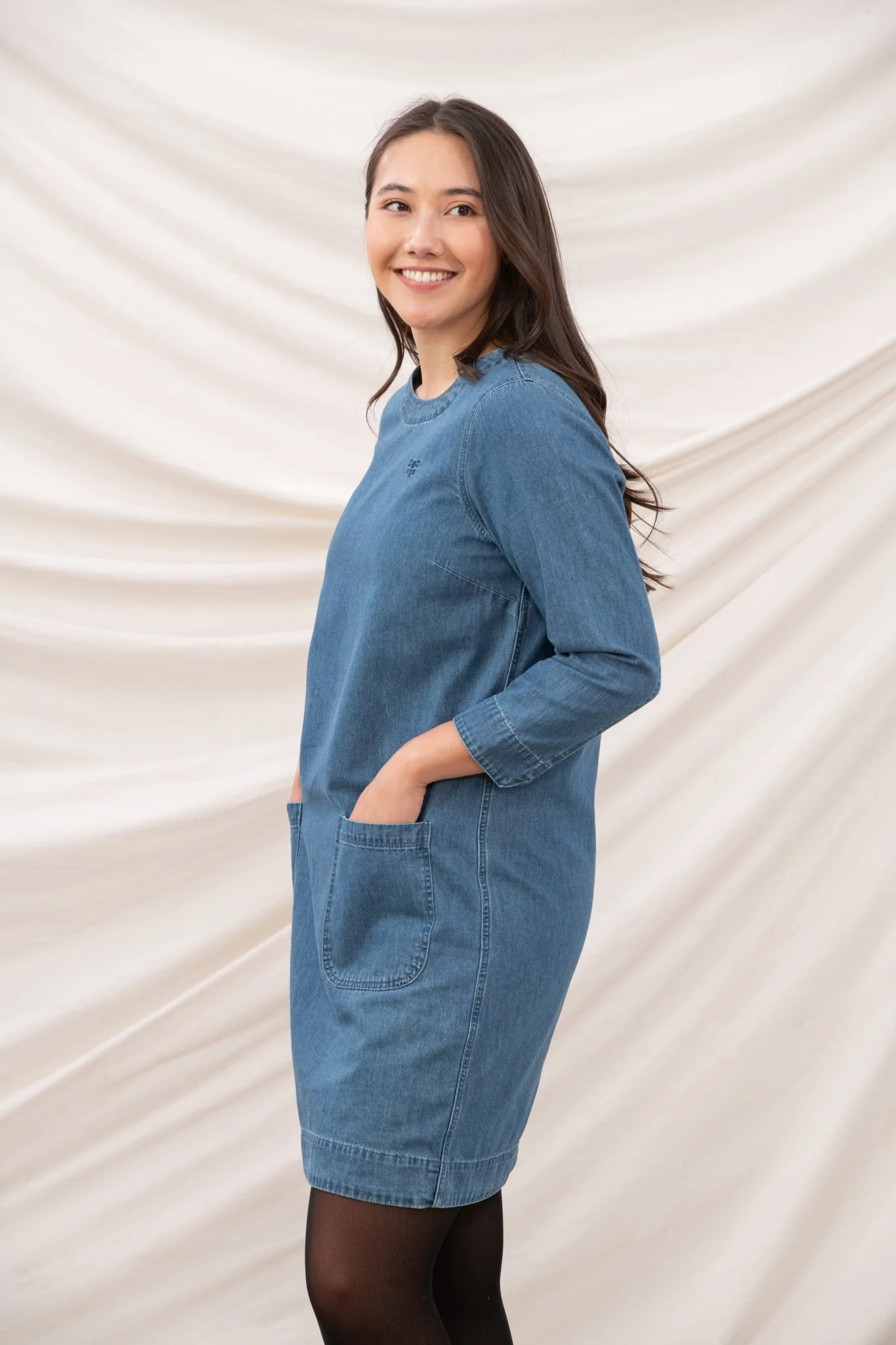 Anna Dress - Washed Denim - Image 8
