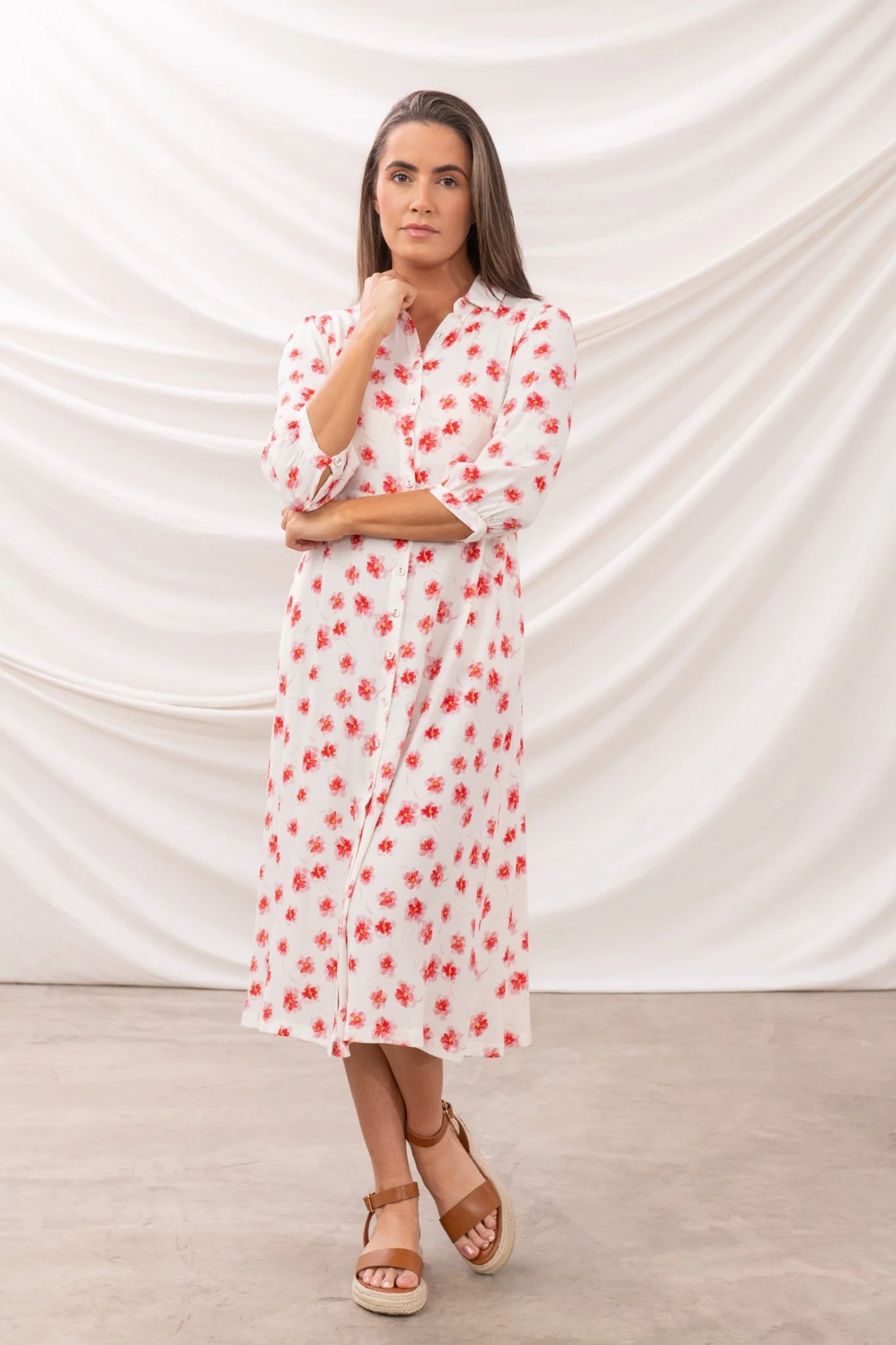 Aoife Dress - Soft Pink Floral - Image 3