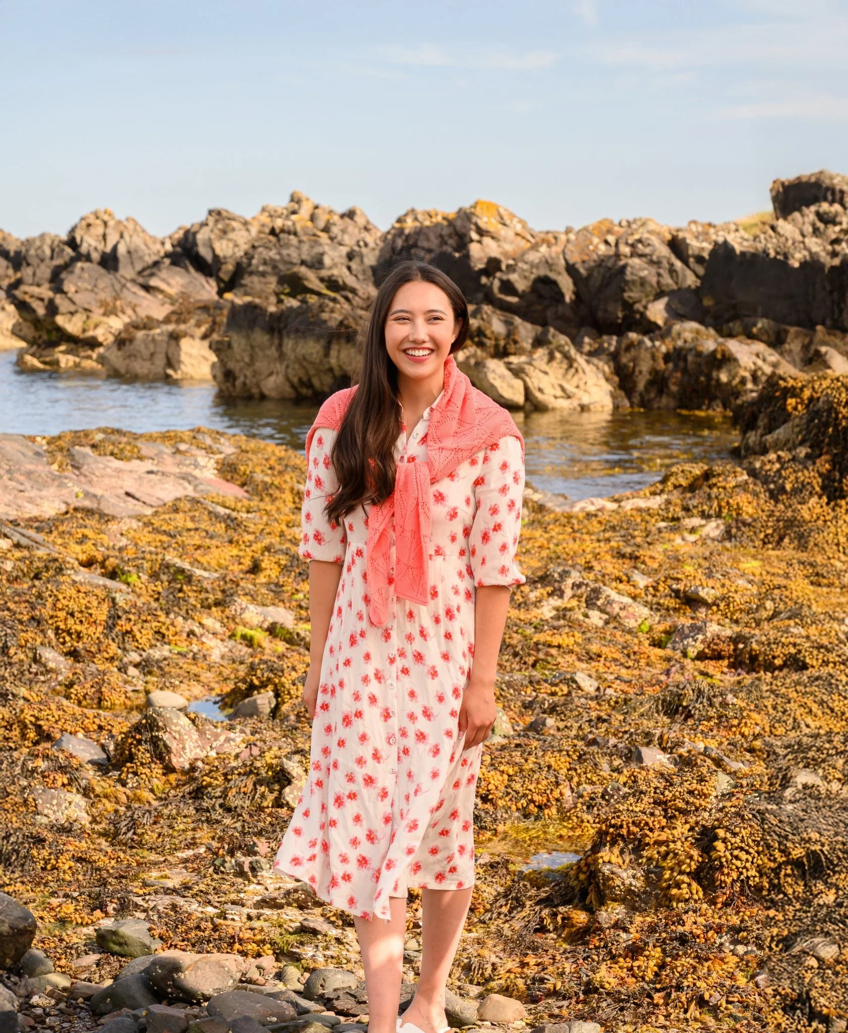 Aoife Dress - Soft Pink Floral - Image 9