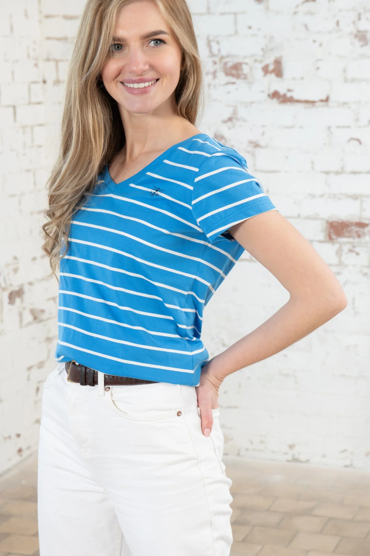 Ariana Tee - Azure Blue Stripe - Image 4
