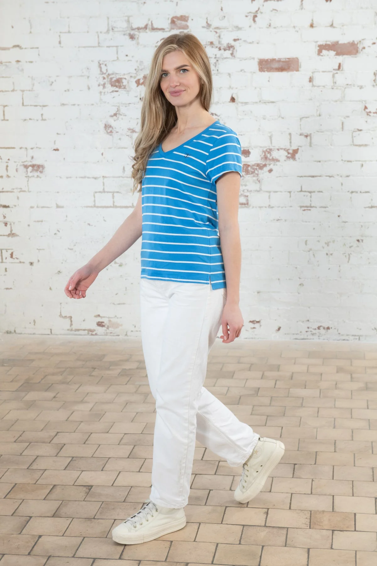 Ariana Tee - Azure Blue Stripe - Image 5