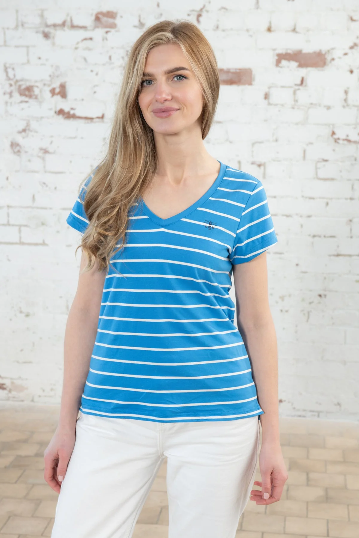 Ariana Tee - Azure Blue Stripe - Image 8