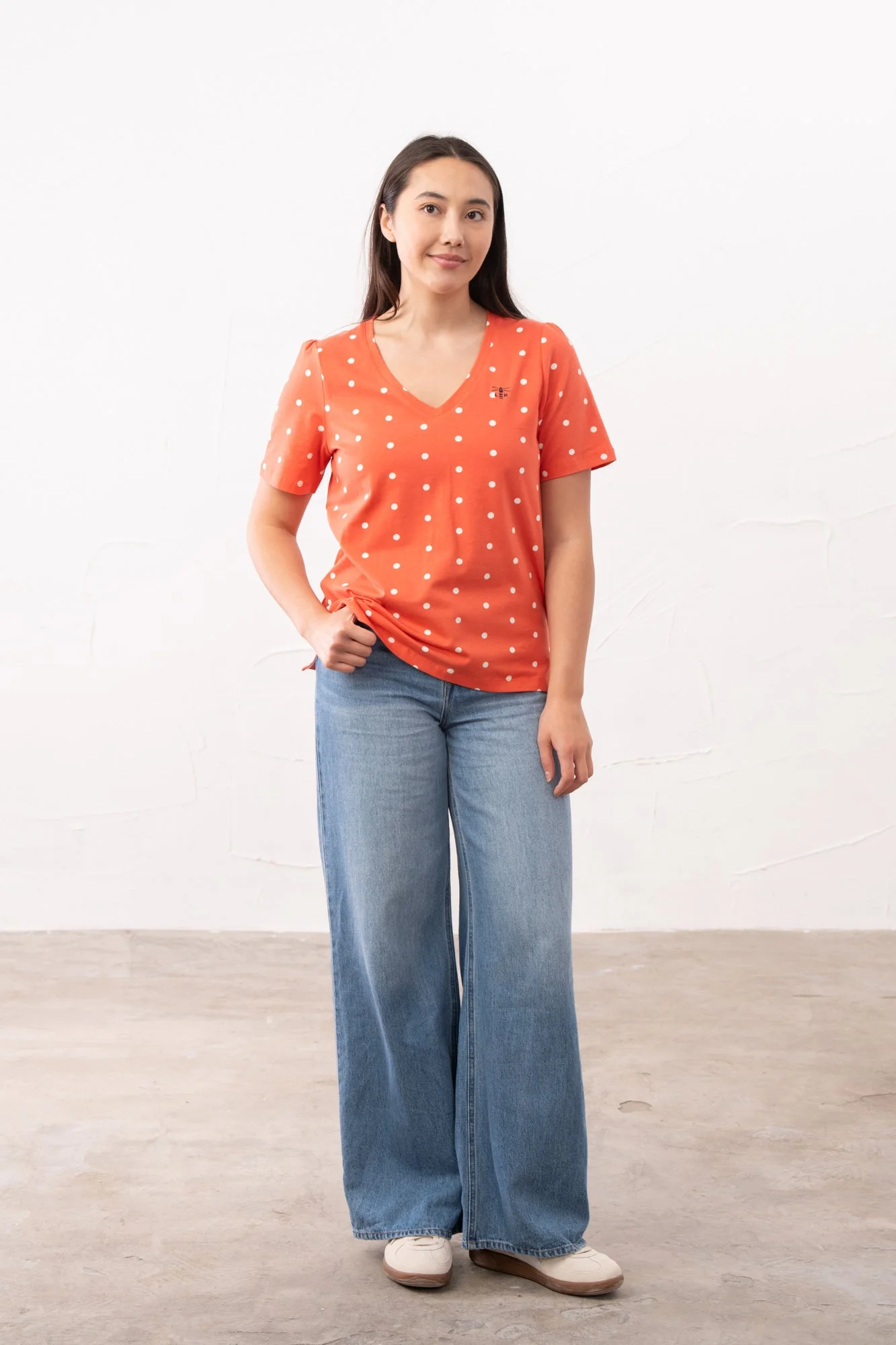 Ariana Tee - Coral Dot - Image 3