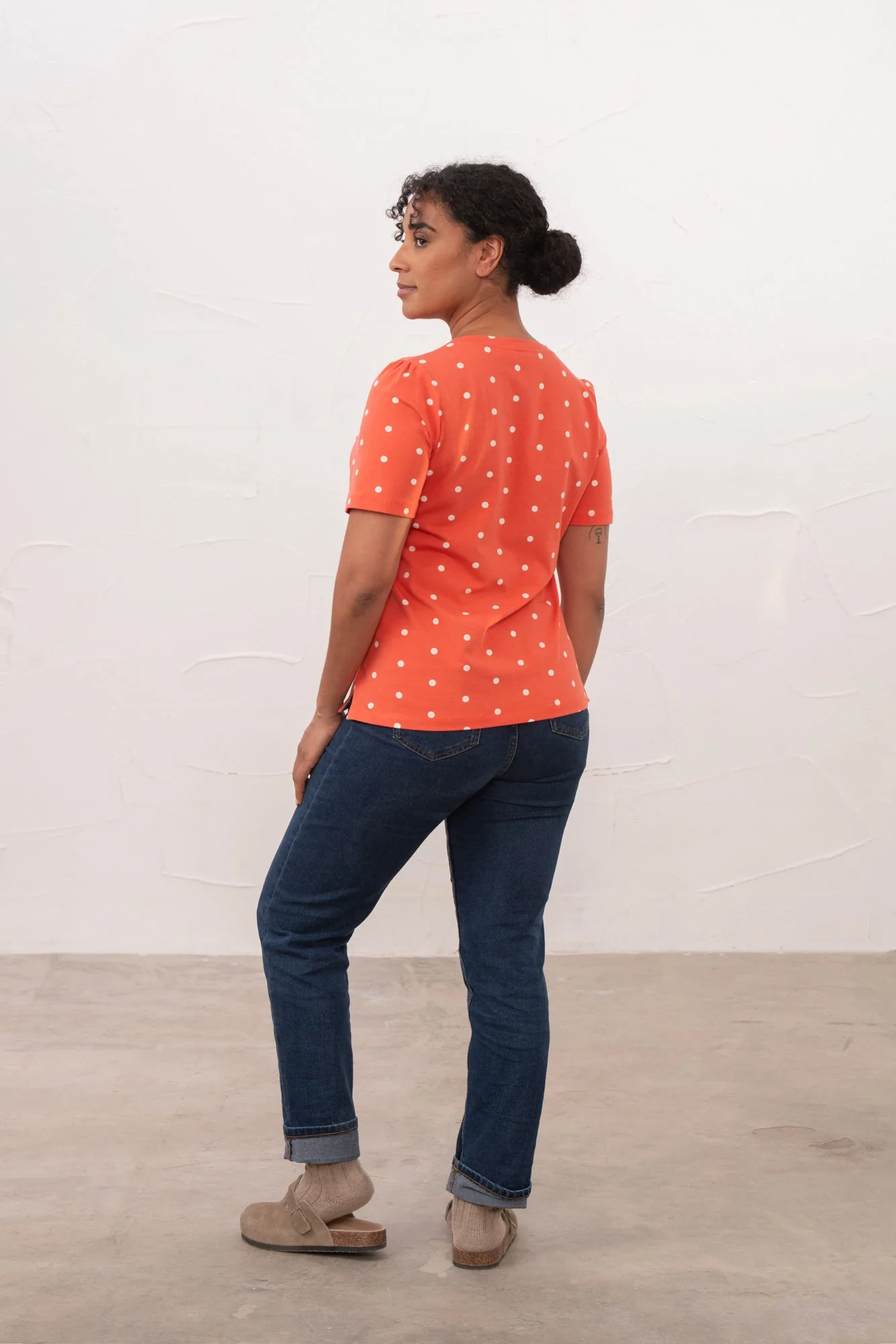 Ariana Tee - Coral Dot - Image 7