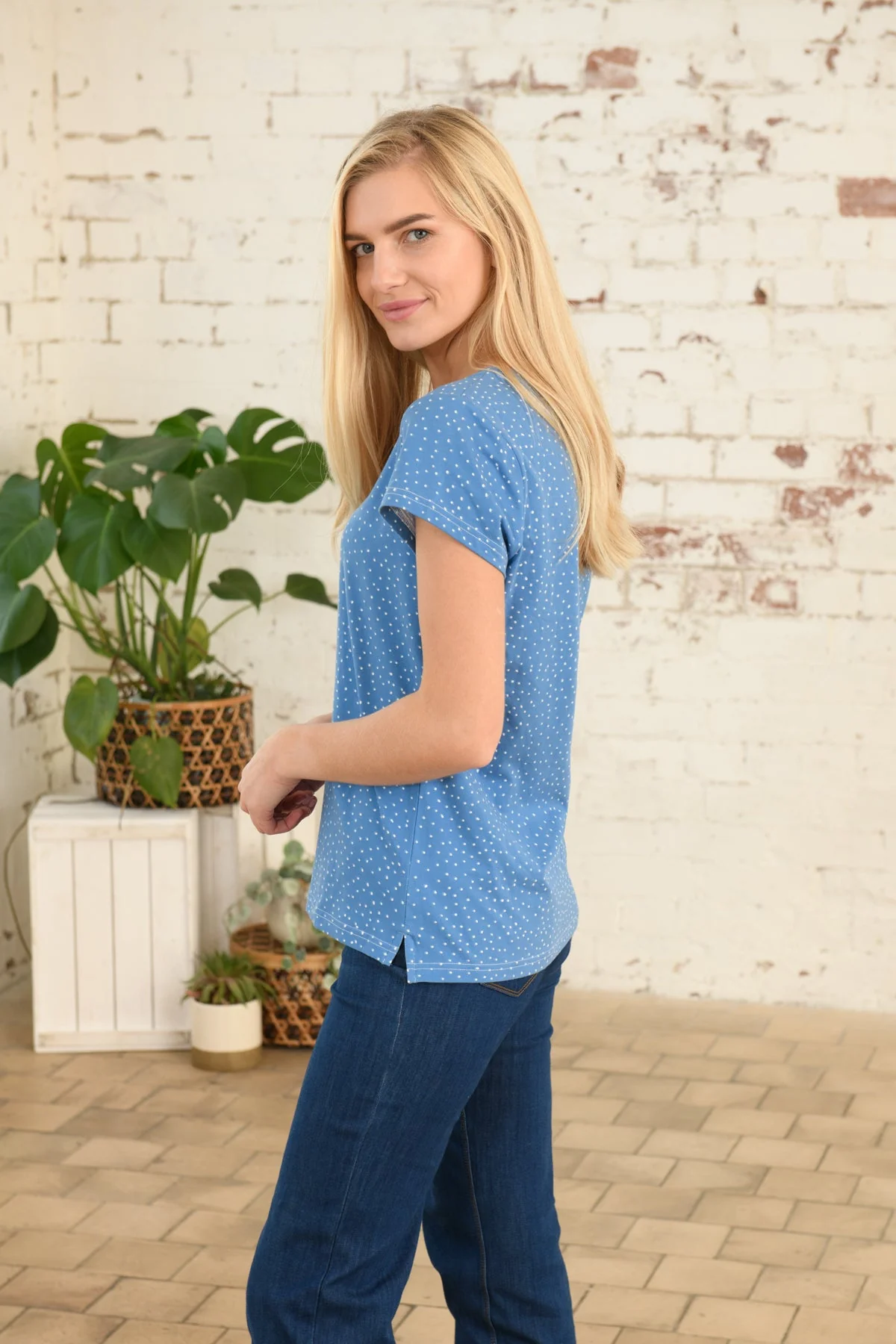 Ariana Tee - Marine Blue Dot - Image 8