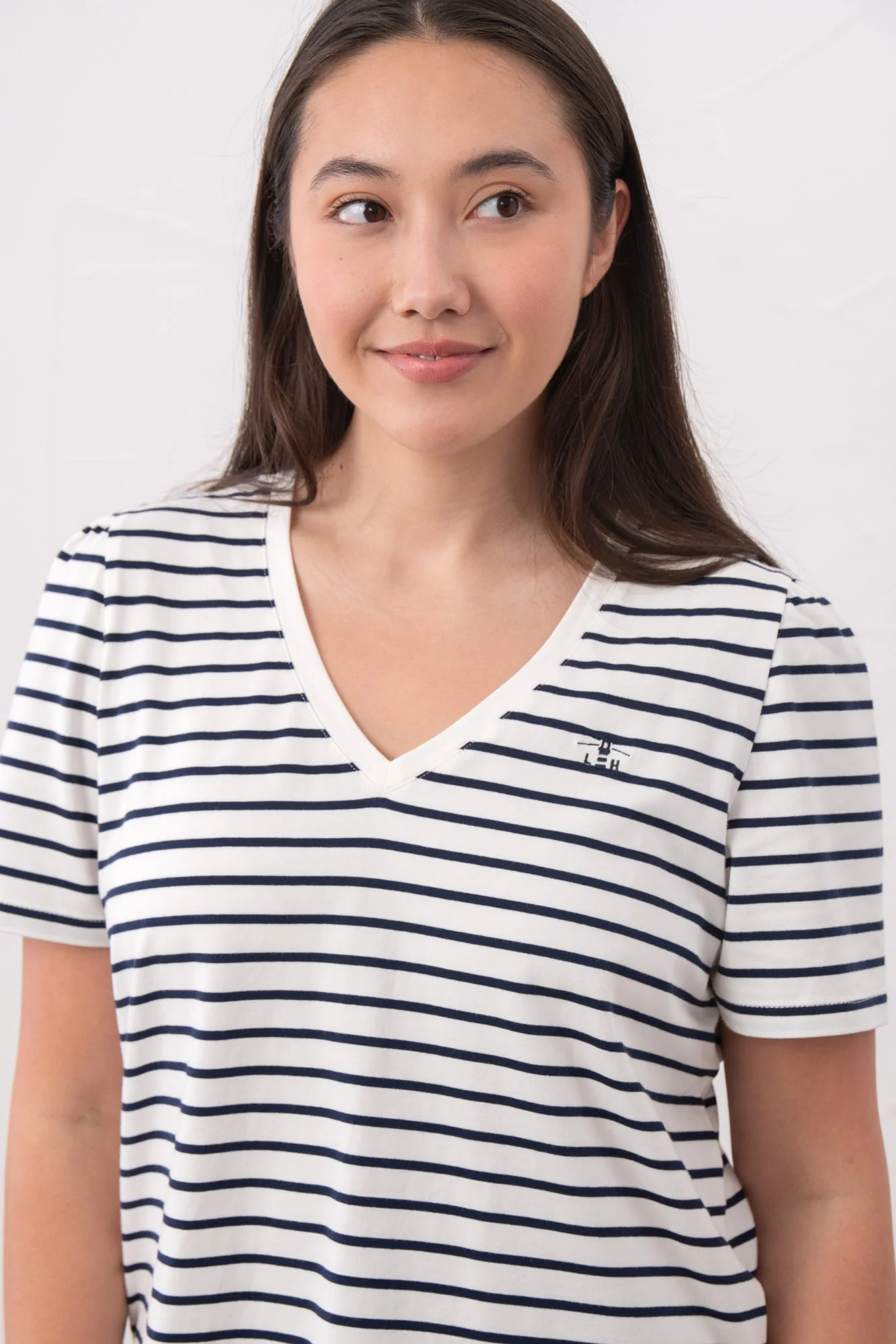 Ariana Tee - Navy Stripe - Image 3