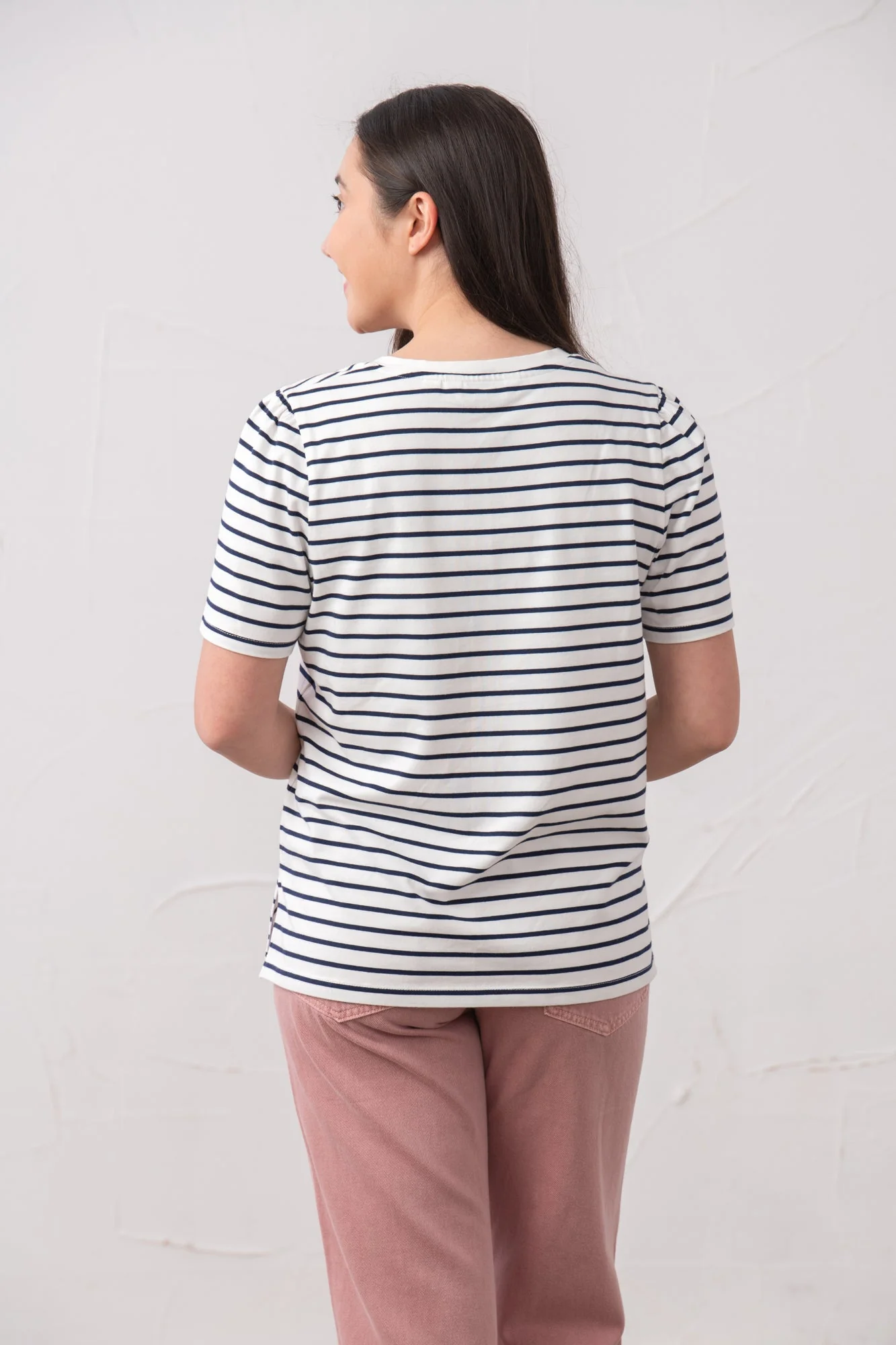 Ariana Tee - Navy Stripe - Image 4