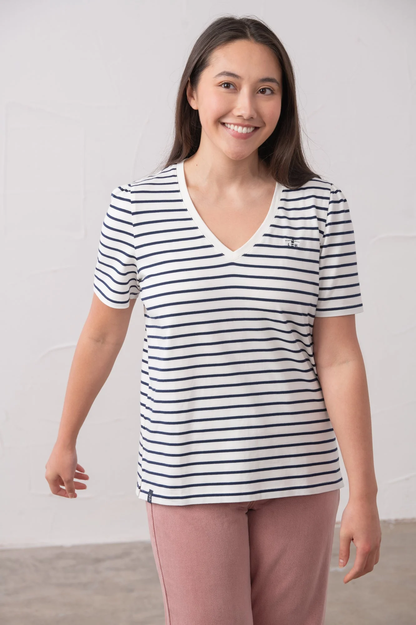 Ariana Tee - Navy Stripe - Image 5