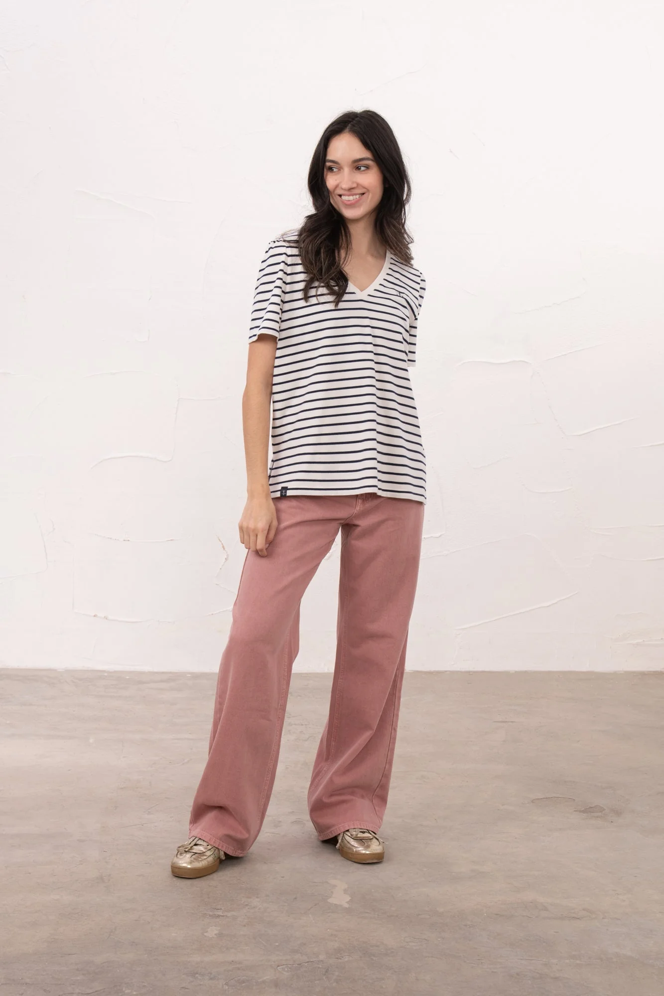 Ariana Tee - Navy Stripe - Image 6