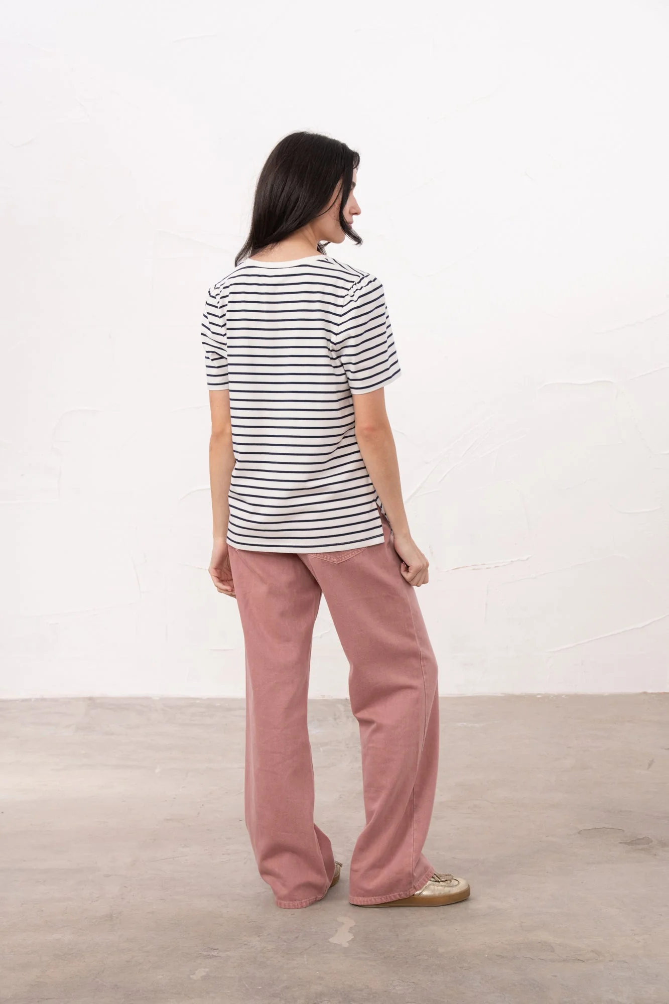 Ariana Tee - Navy Stripe - Image 7