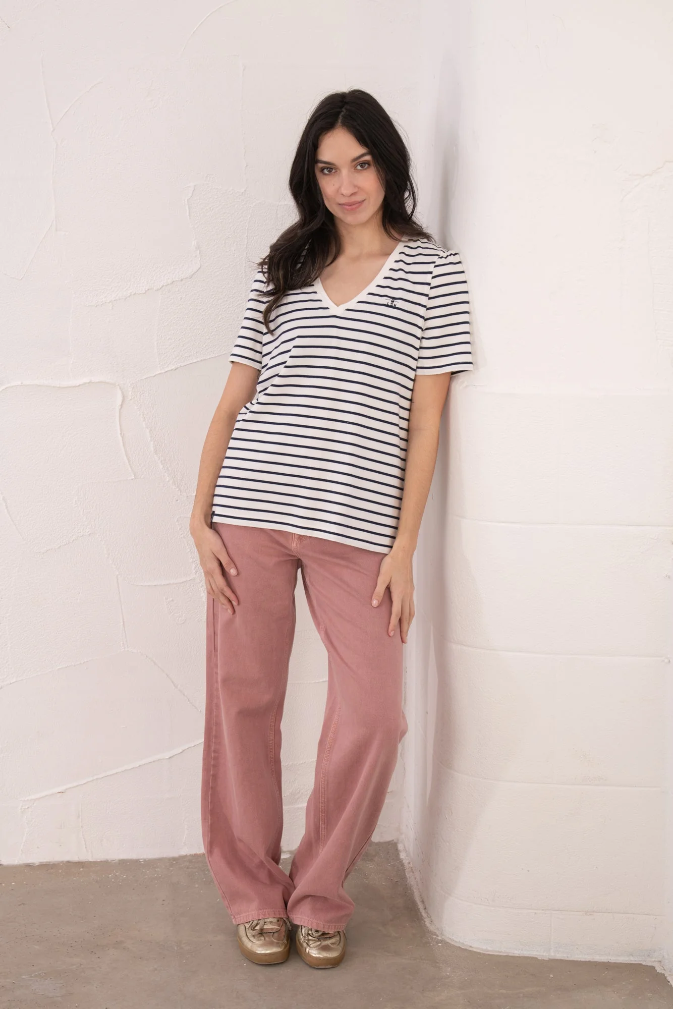 Ariana Tee - Navy Stripe - Image 8