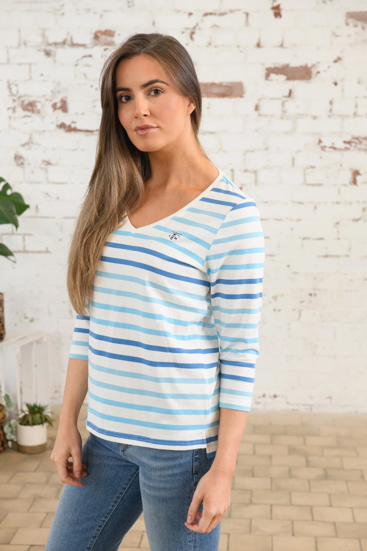 Ariana Top - Blue Stripe - Image 3