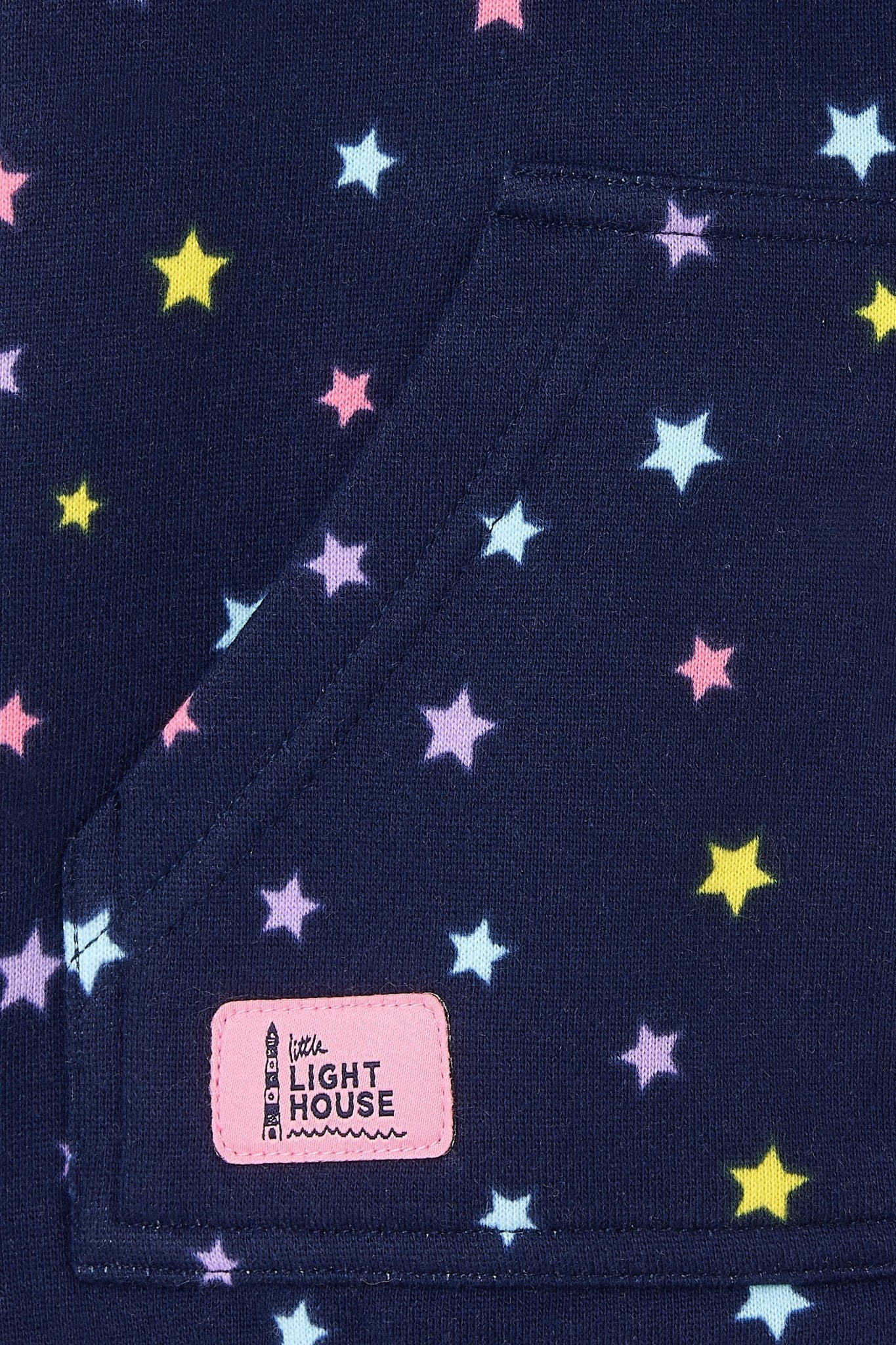 Ava Full Zip Top - Navy Star Print - Image 10
