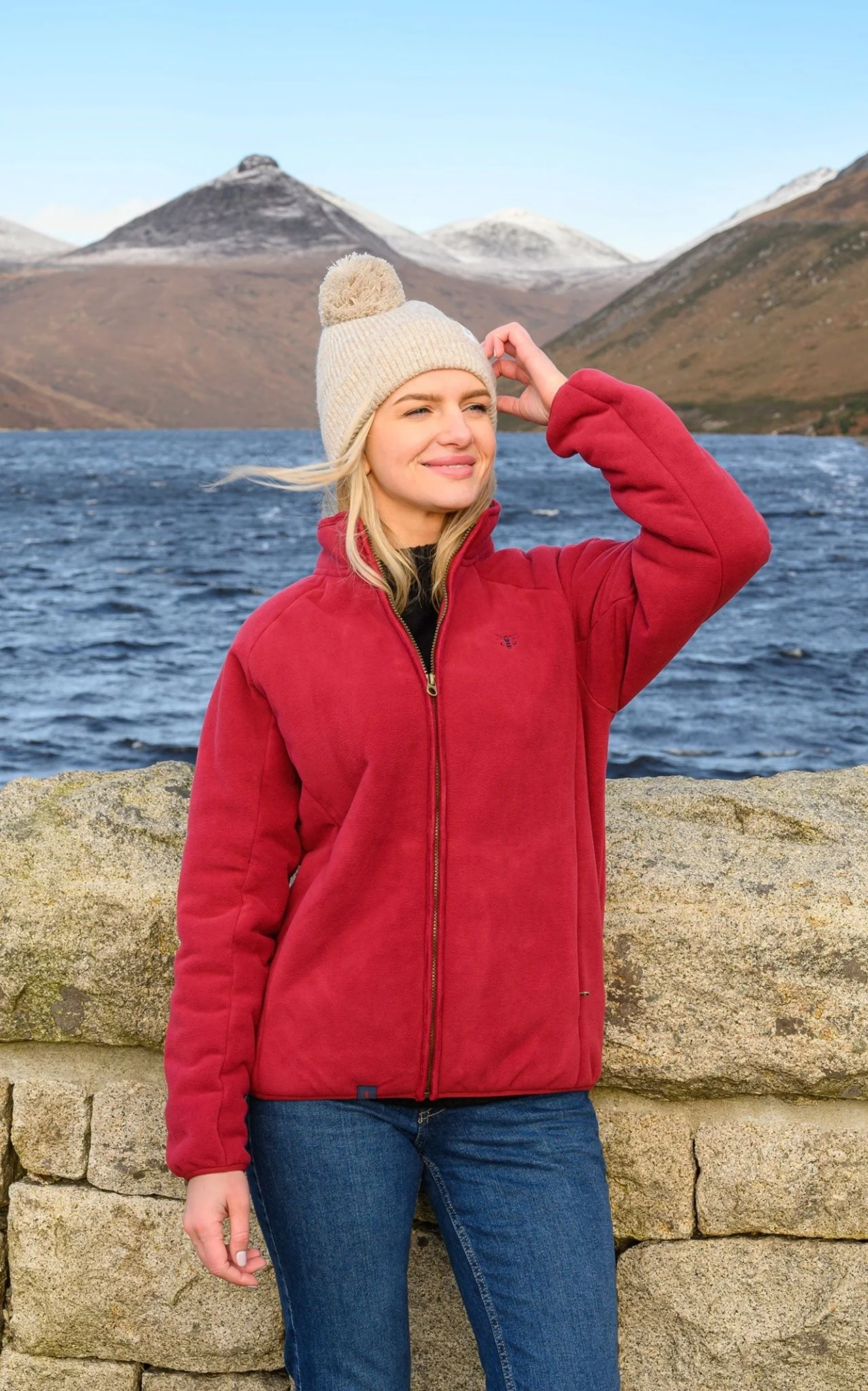 Avon Waterproof Fleece - Maroon - Image 10