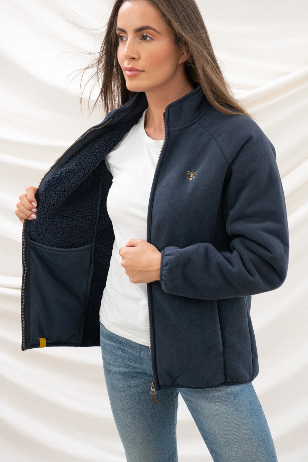 Avon Waterproof Fleece - Navy - Image 2