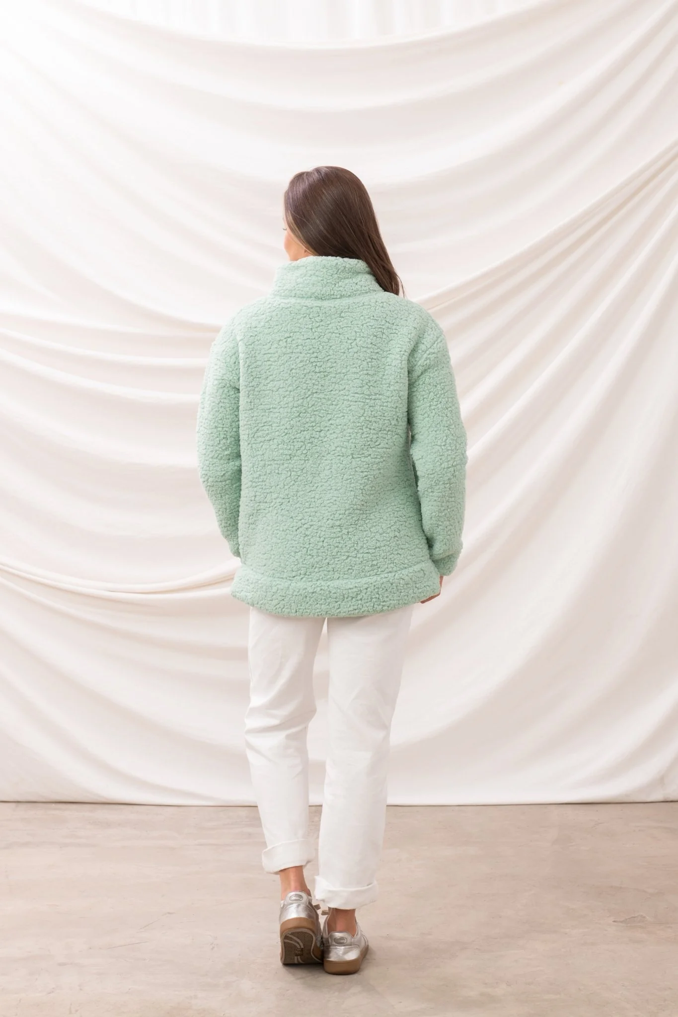 Bay Sherpa Fleece - Soft Sage - Image 4