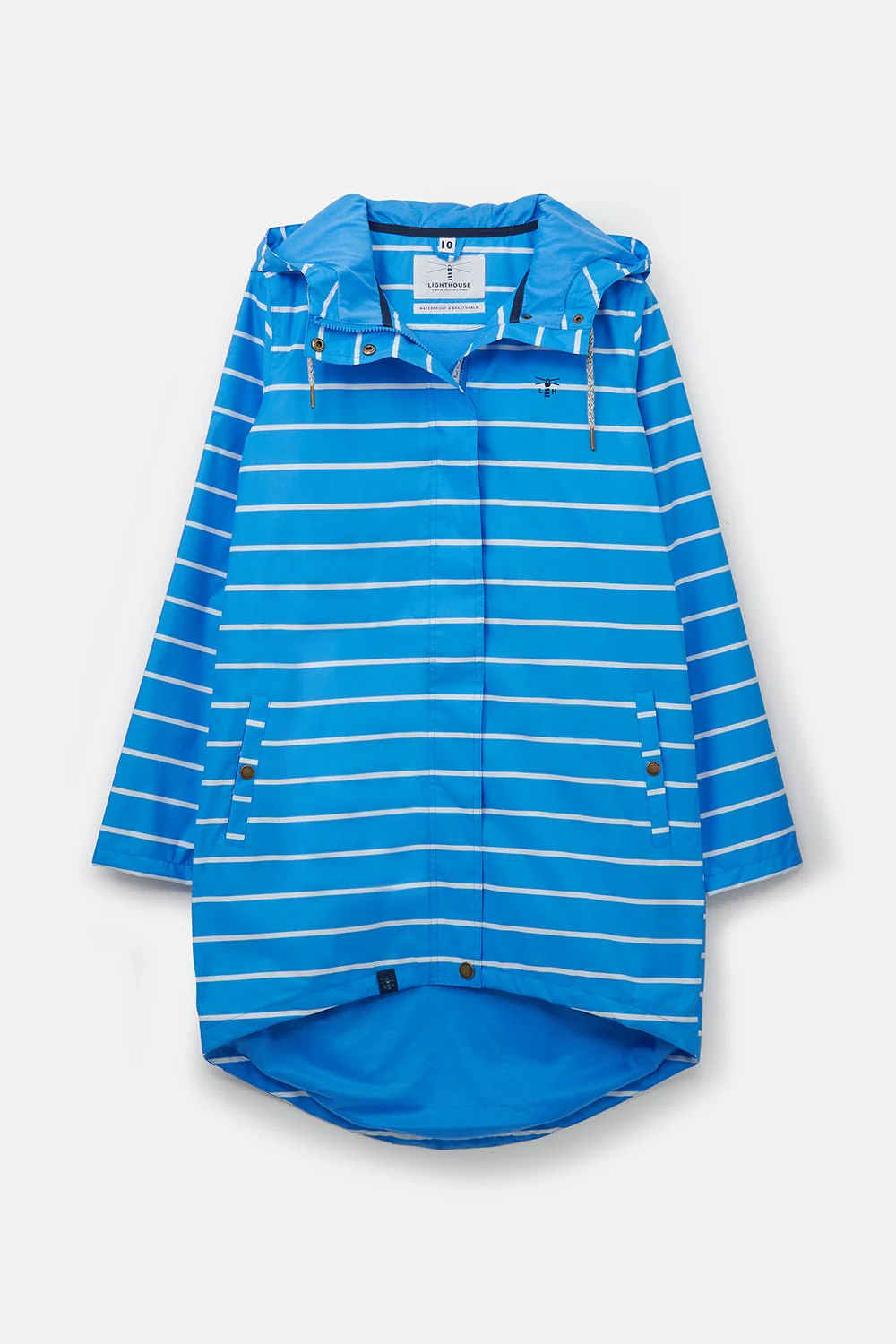 Long Beachcomber Jacket - Azure Blue Stripe - Image 3