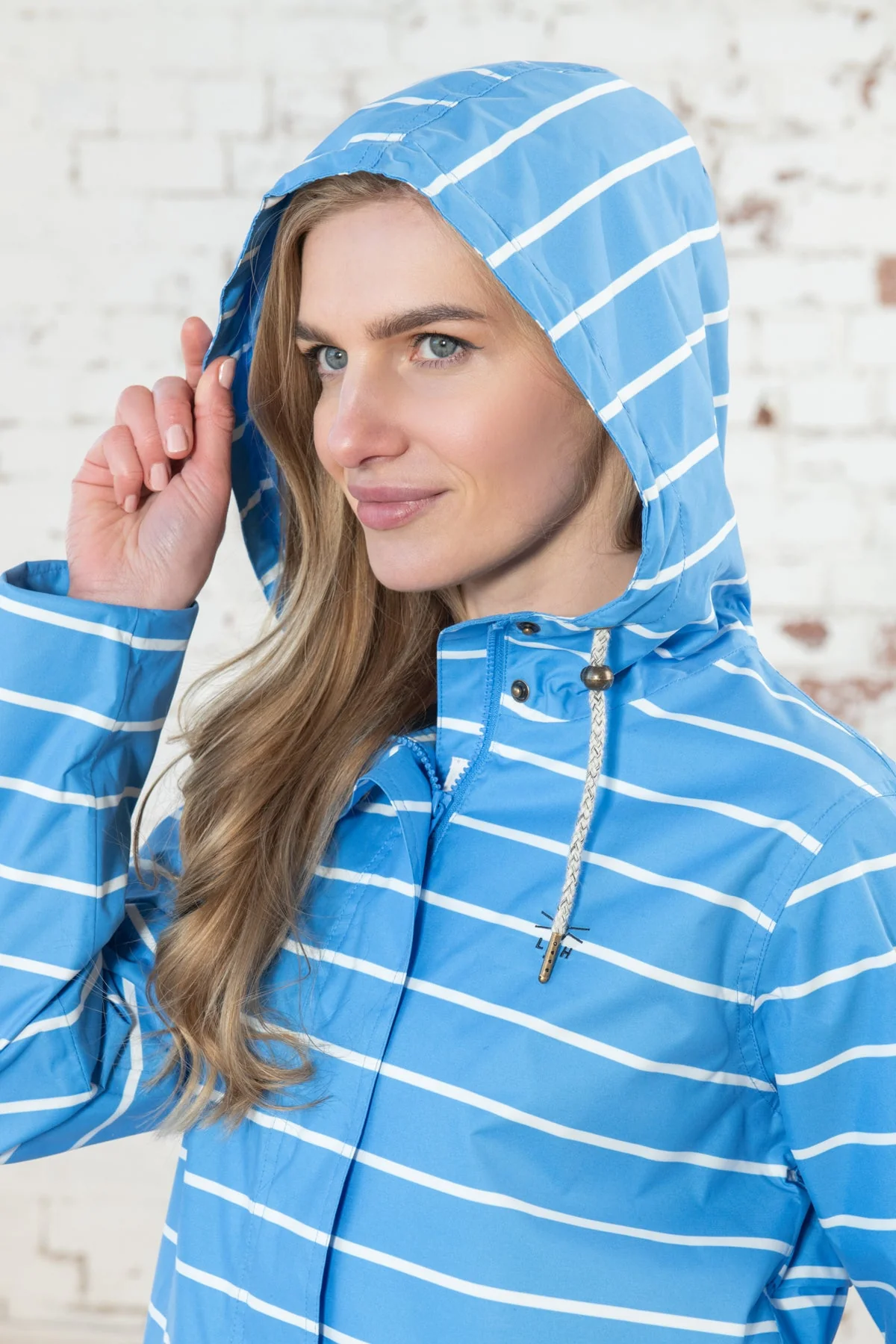Long Beachcomber Jacket - Azure Blue Stripe - Image 4