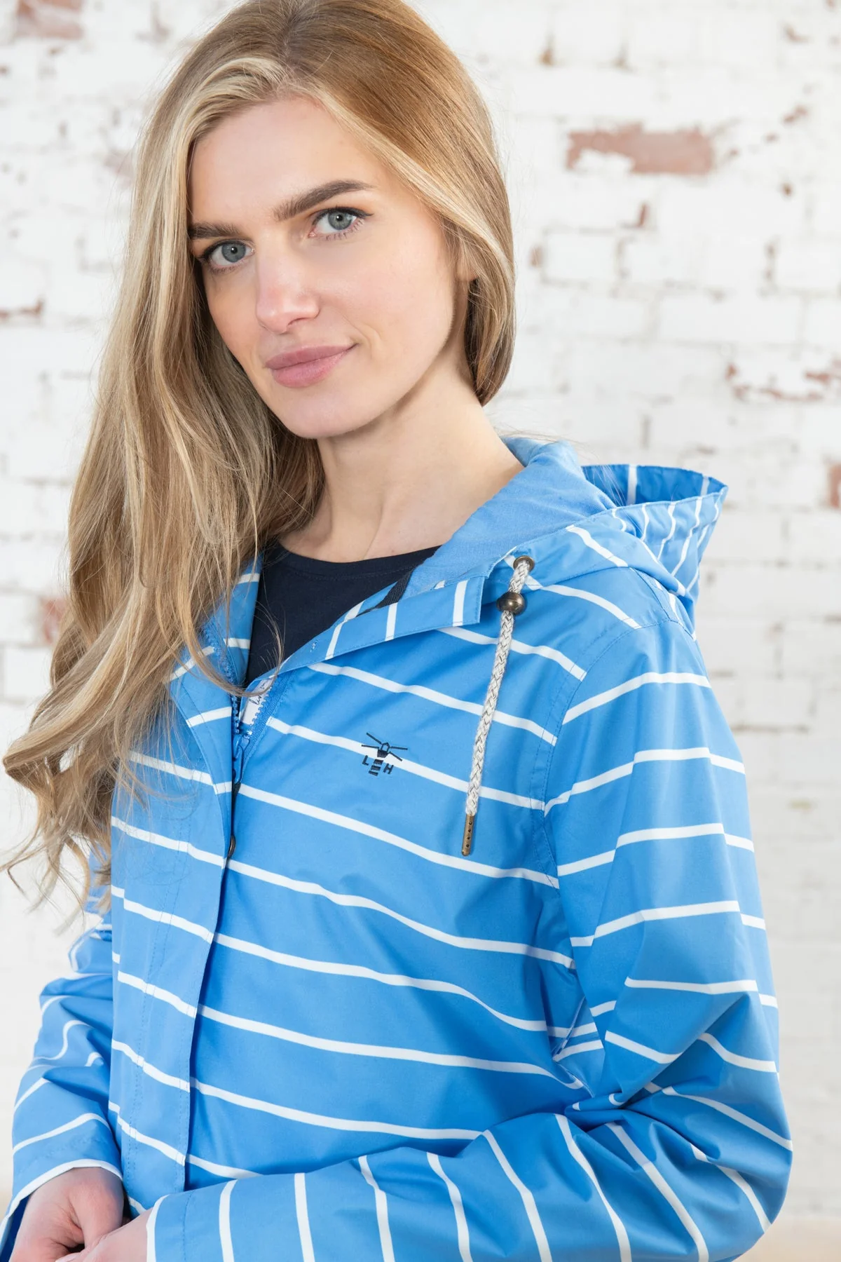 Long Beachcomber Jacket - Azure Blue Stripe - Image 5