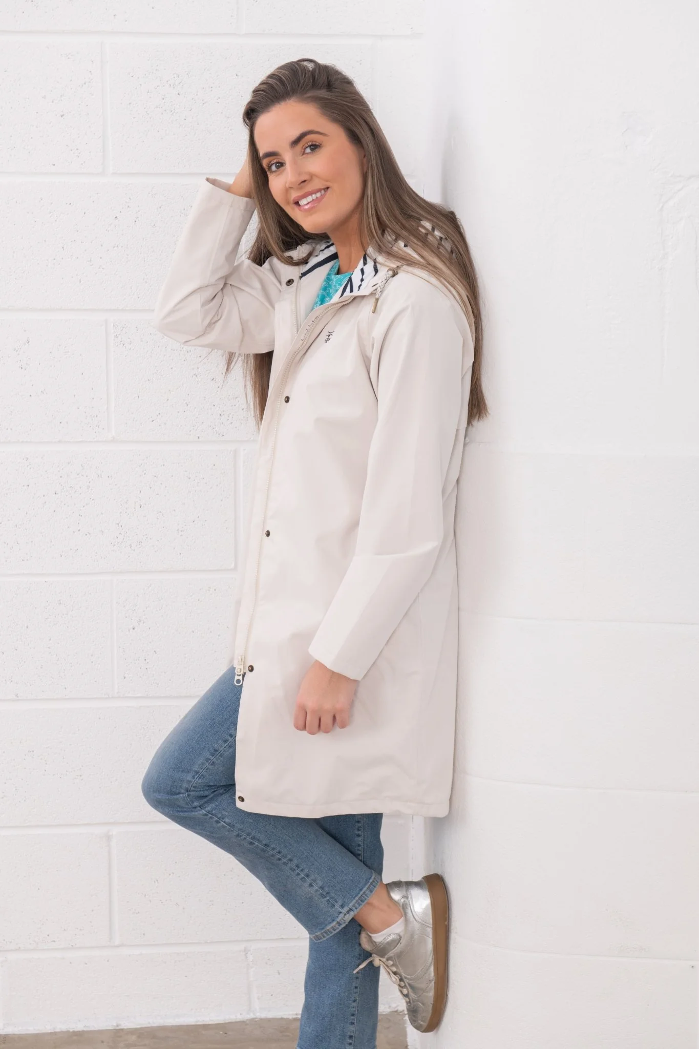 Long Beachcomber Jacket - Cream - Image 8
