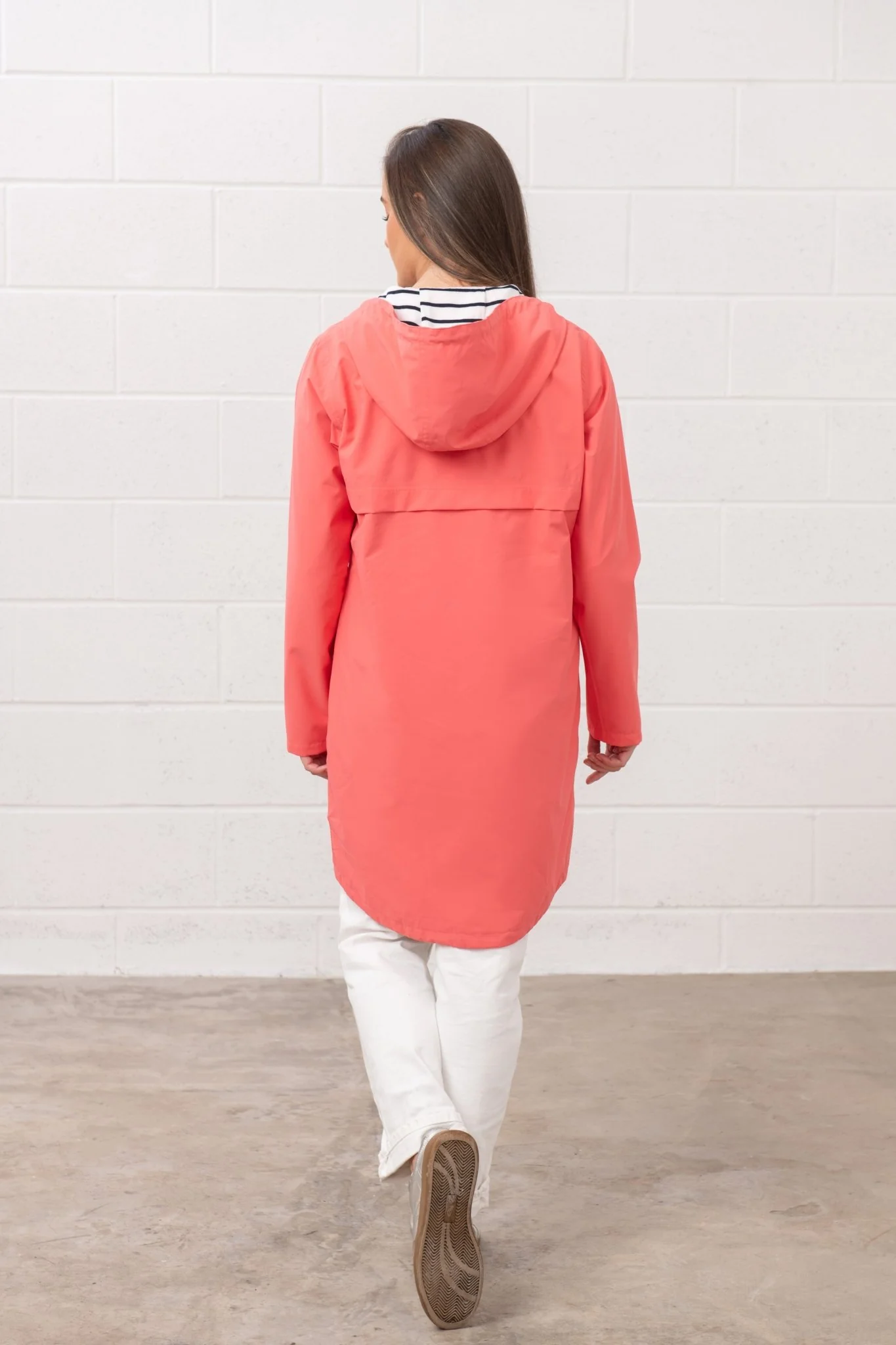 Long Beachcomber Jacket  - Deep Coral - Image 7
