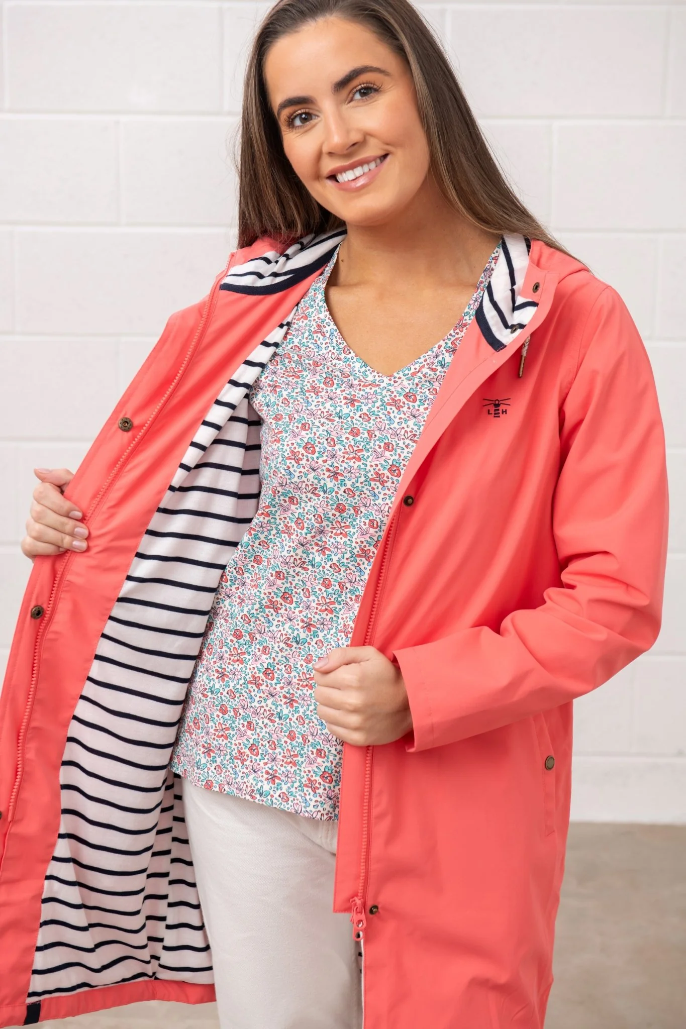 Long Beachcomber Jacket  - Deep Coral - Image 8