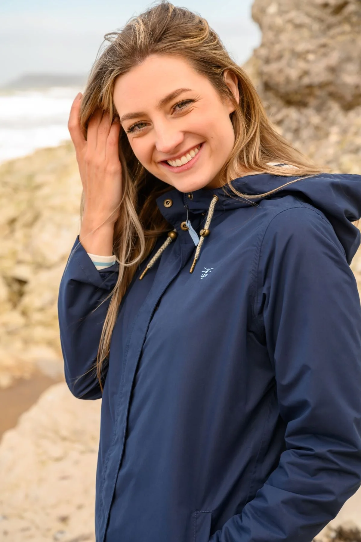 Long Beachcomber Jacket - Navy - Image 11