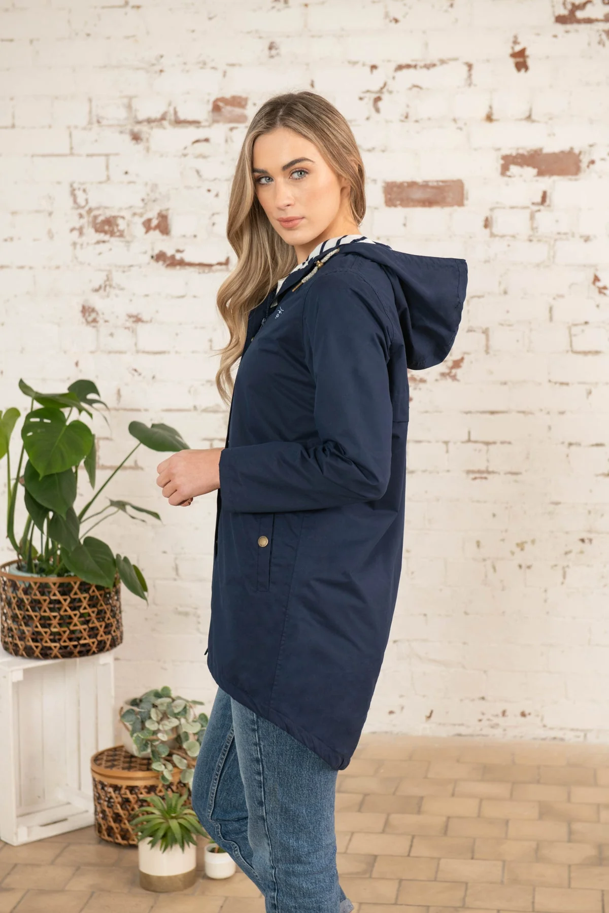 Long Beachcomber Jacket - Navy - Image 5