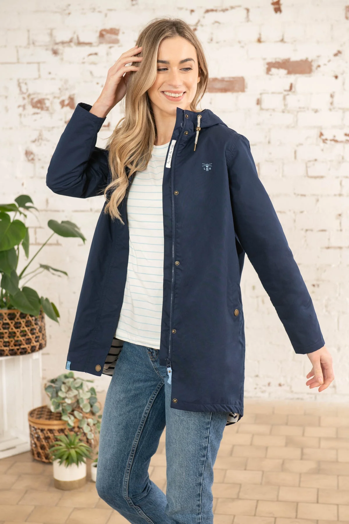 Long Beachcomber Jacket - Navy - Image 7