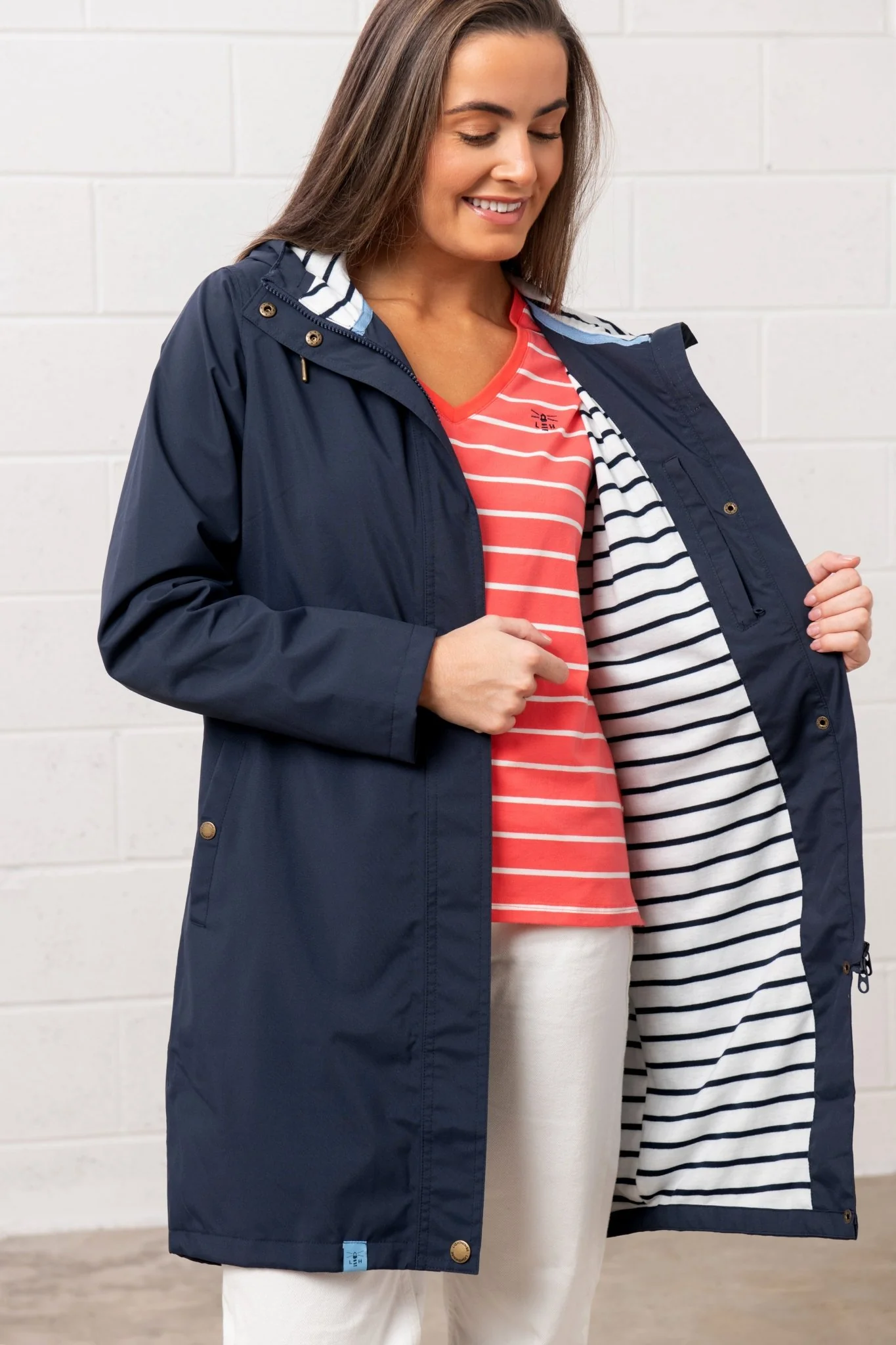 Long Beachcomber Jacket - Navy Blue - Image 5