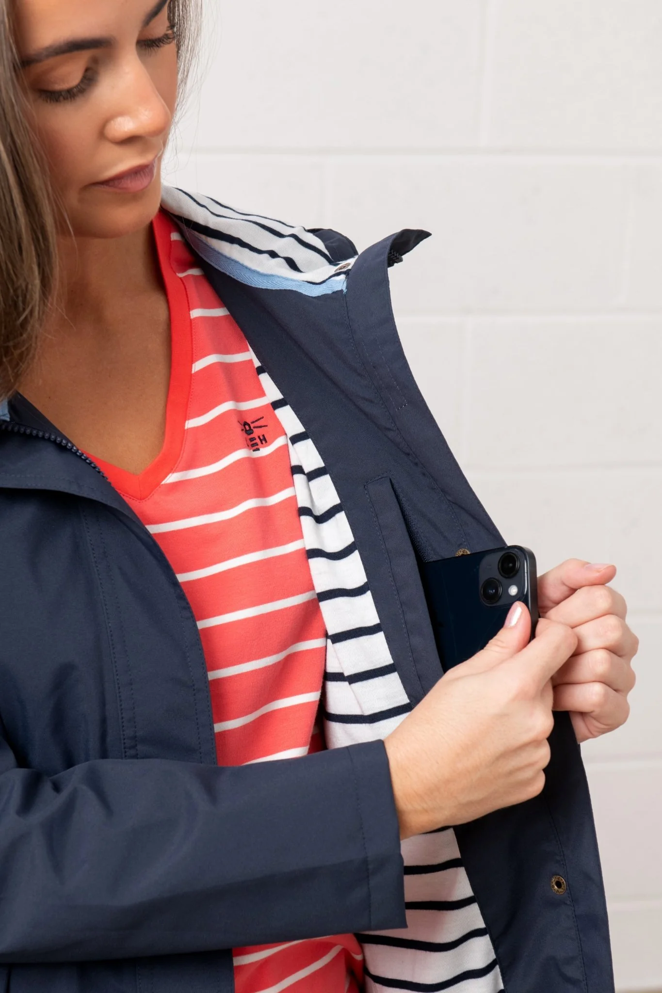 Long Beachcomber Jacket - Navy Blue - Image 8