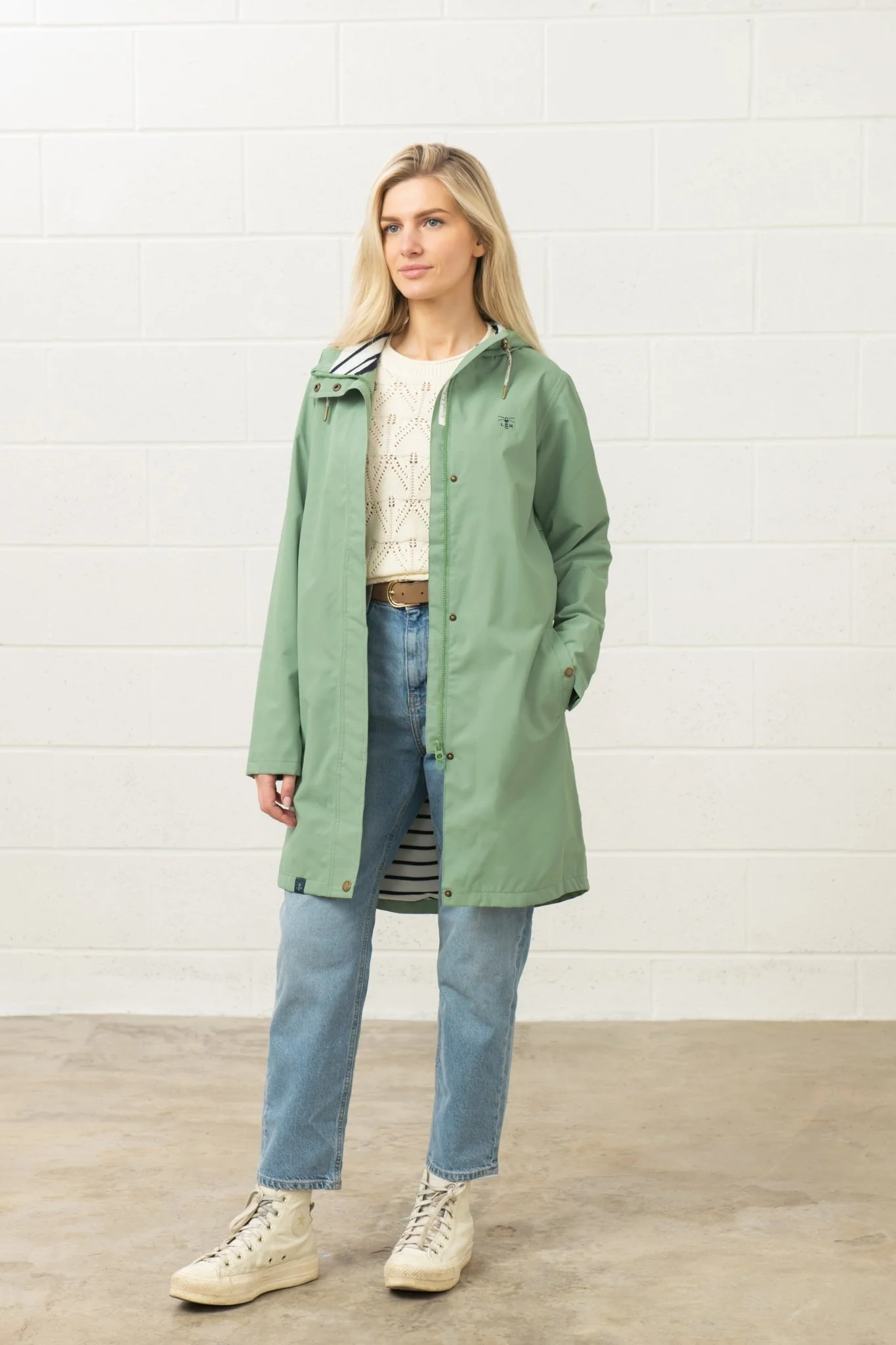 Long Beachcomber Jacket - Soft Sage - Image 7