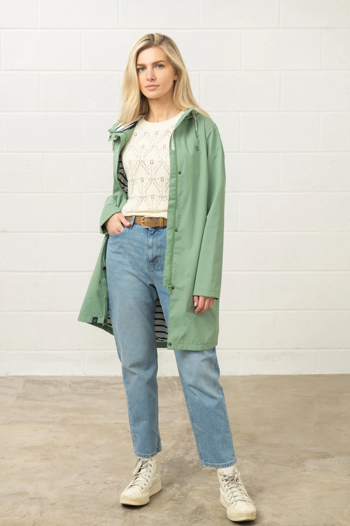 Long Beachcomber Jacket - Soft Sage - Image 8