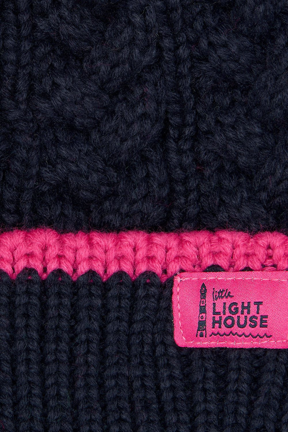 Bobbie Bobble Hat - Pink Navy - Image 2