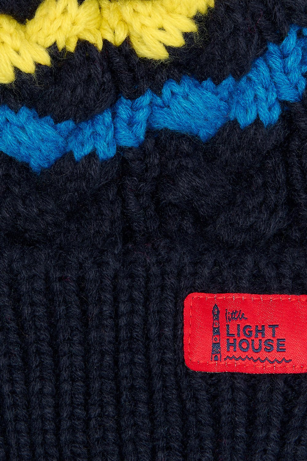 Bobbie Bobble Hat - Navy Red - Image 2