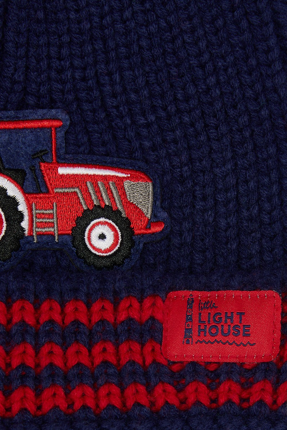 Bobbie Bobble Hat - Red Tractor Striped - Image 2