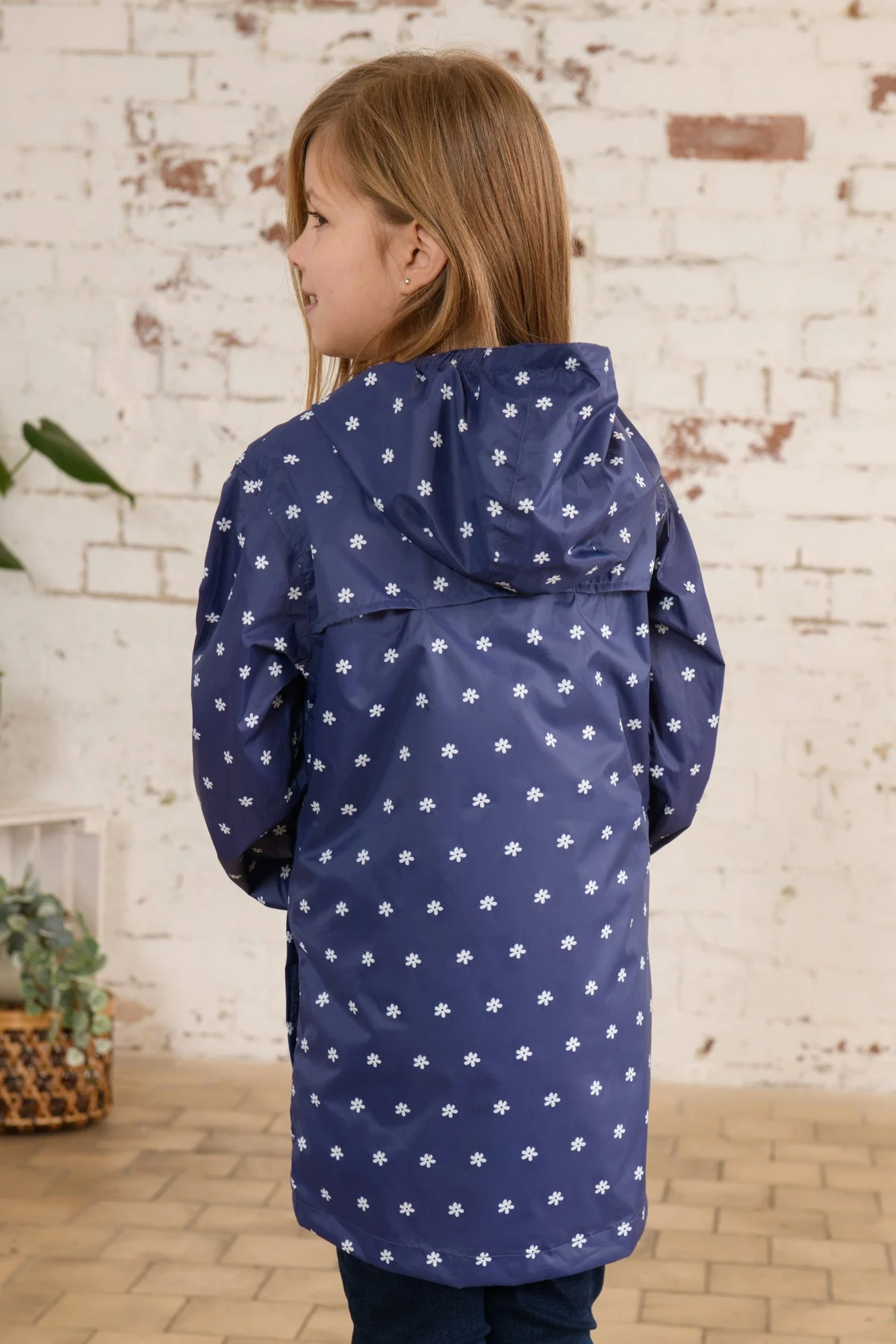 Cara Kids Rain Parka - Navy Floral - Image 3
