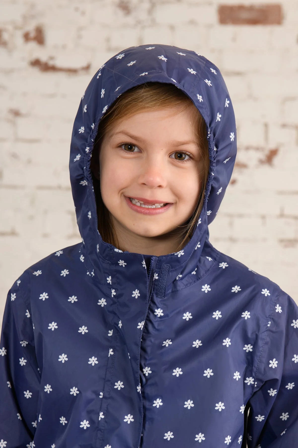 Cara Kids Rain Parka - Navy Floral - Image 4