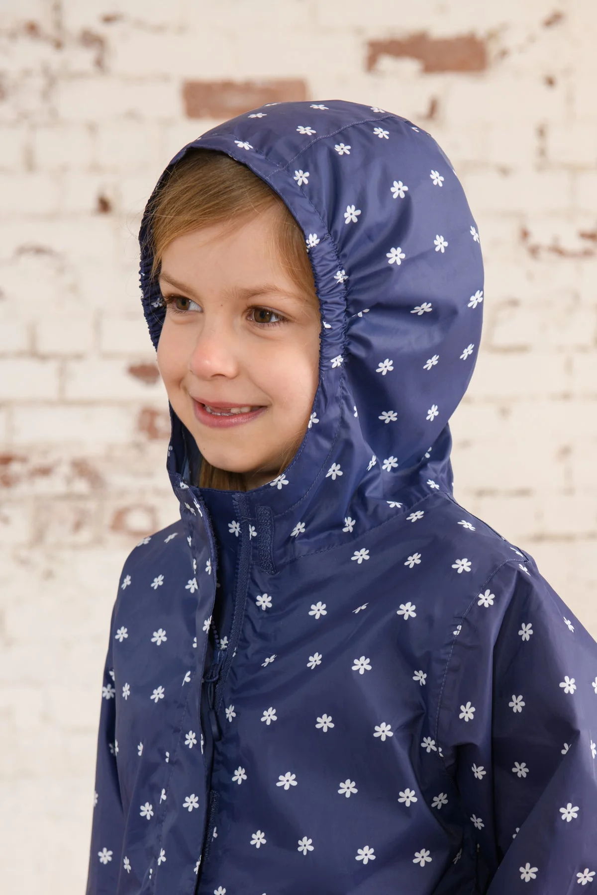 Cara Kids Rain Parka - Navy Floral - Image 5