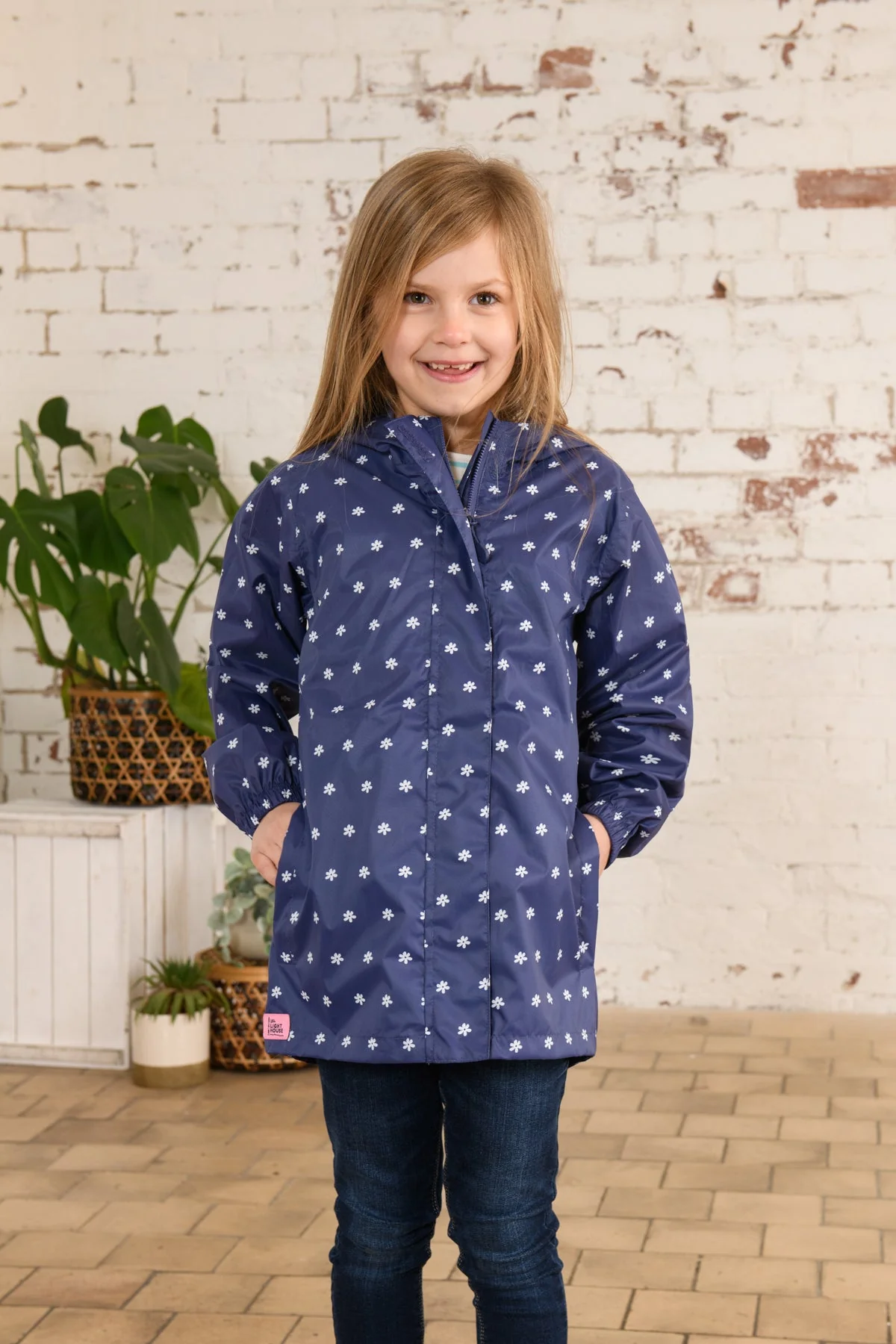 Cara Kids Rain Parka - Navy Floral - Image 6