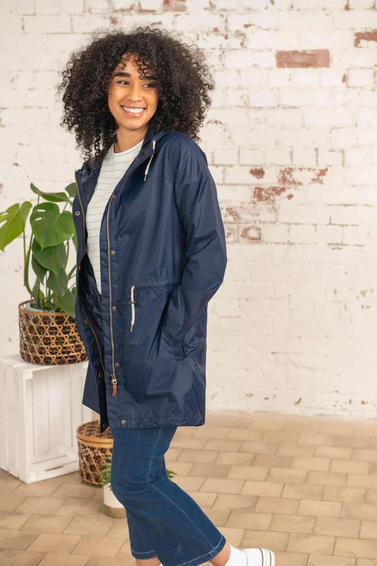 Cara Rain Parka - Navy - Image 3