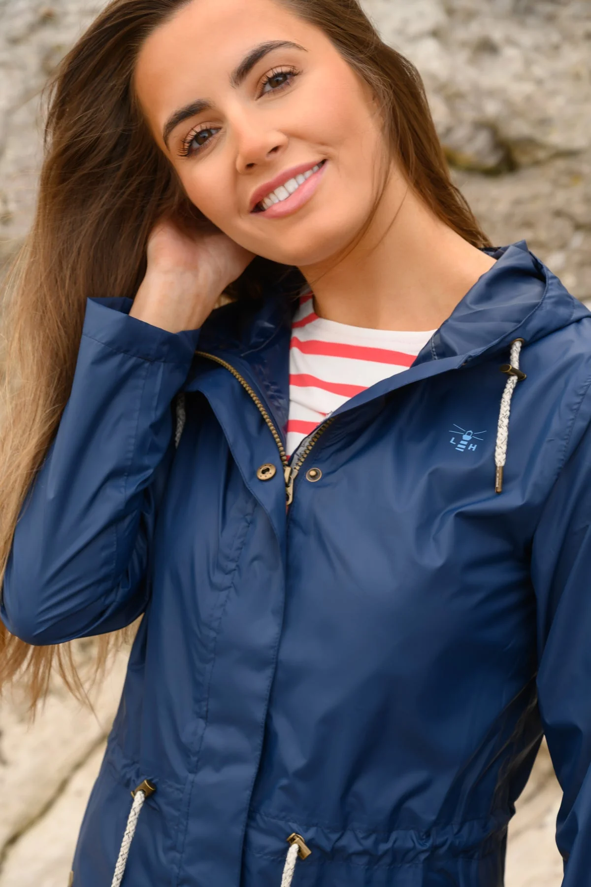 Cara Rain Parka - Navy - Image 4